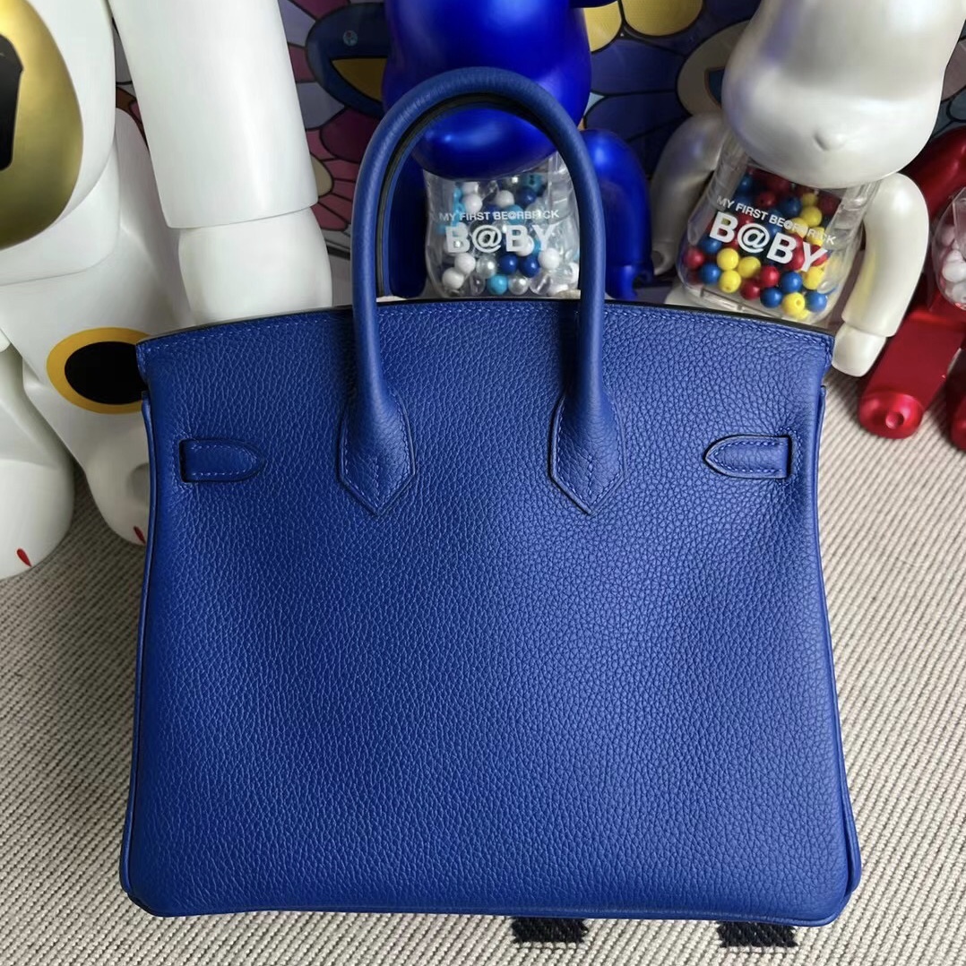 臺灣臺北市 Hermès Birkin 25cm Togo I7 Bleu Zellige 琉璃藍 金扣 Stamp U