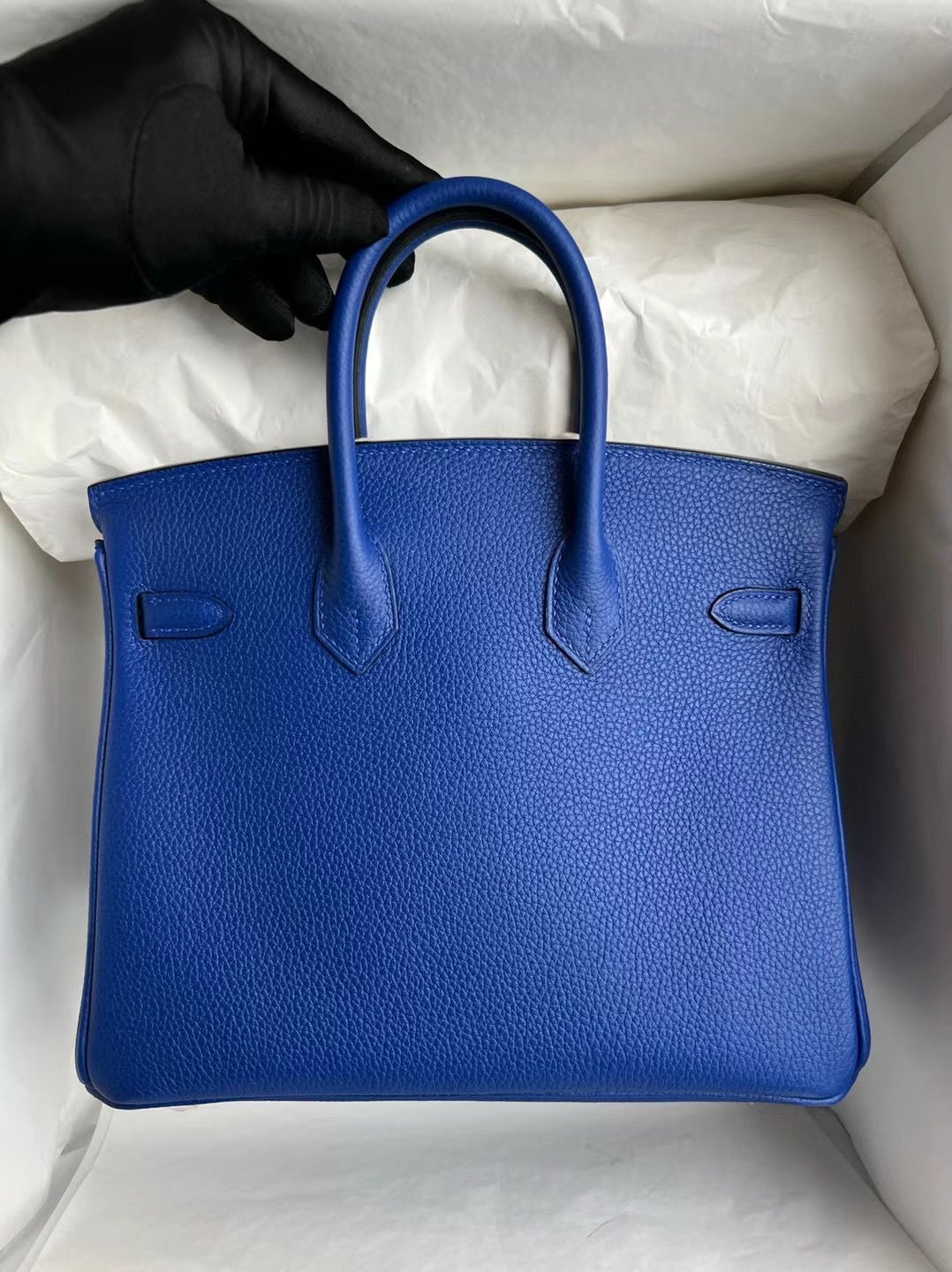 臺灣臺北市 Hermès Birkin 25cm Togo I7 Bleu Zellige 琉璃藍 金扣 Stamp U