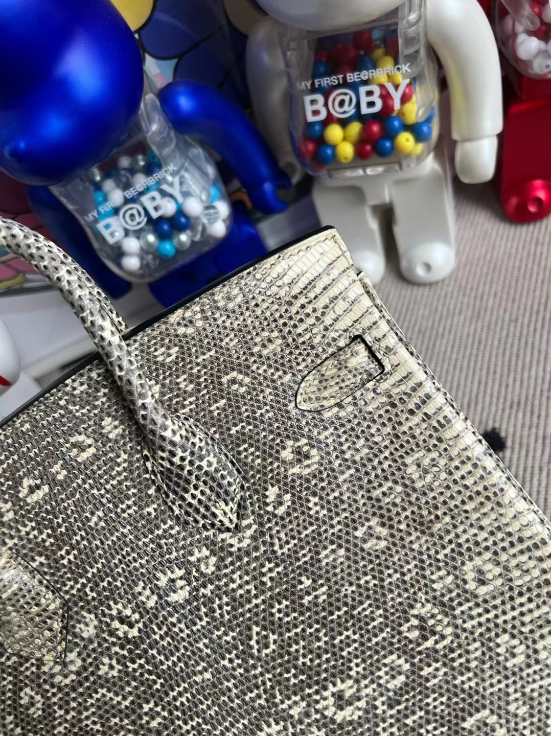 臺灣愛馬仕包包網站 Hermès Birkin 25cm Stamp U Lizard 進口蜥蜴皮 自然色 雪花色