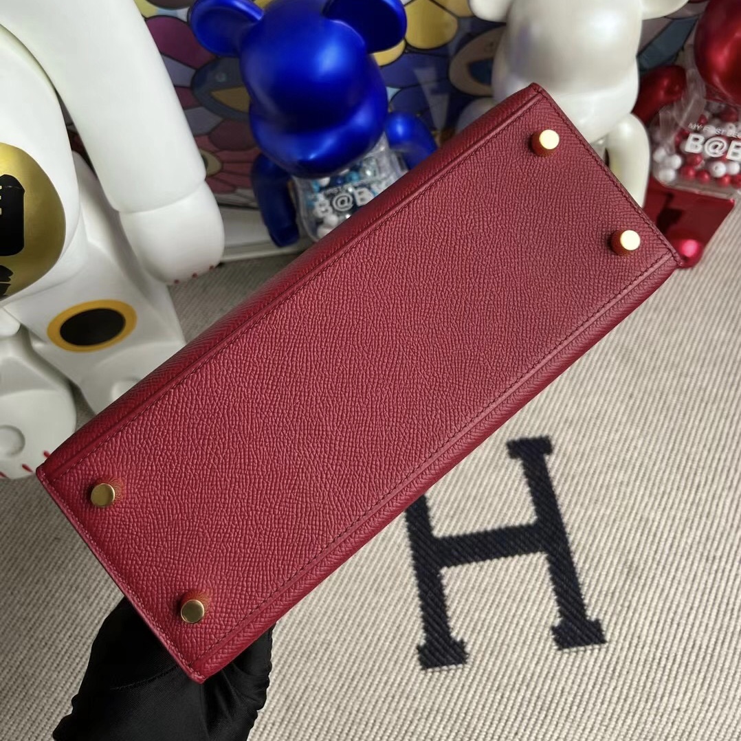 Kingdom of Saudi Arabia Hermes Kelly 25 Epsom K1 Rouge Grenat 石榴紅 金扣