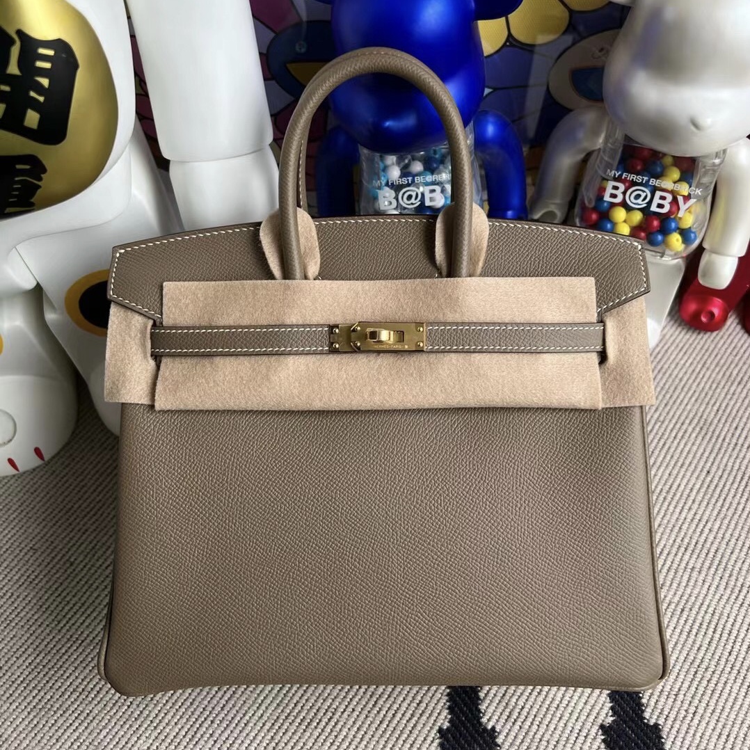 馬來西亞愛馬仕價格 Malaysia Hermès Birkin 25 Epsom CC18 大象灰 Etoupe 金扣