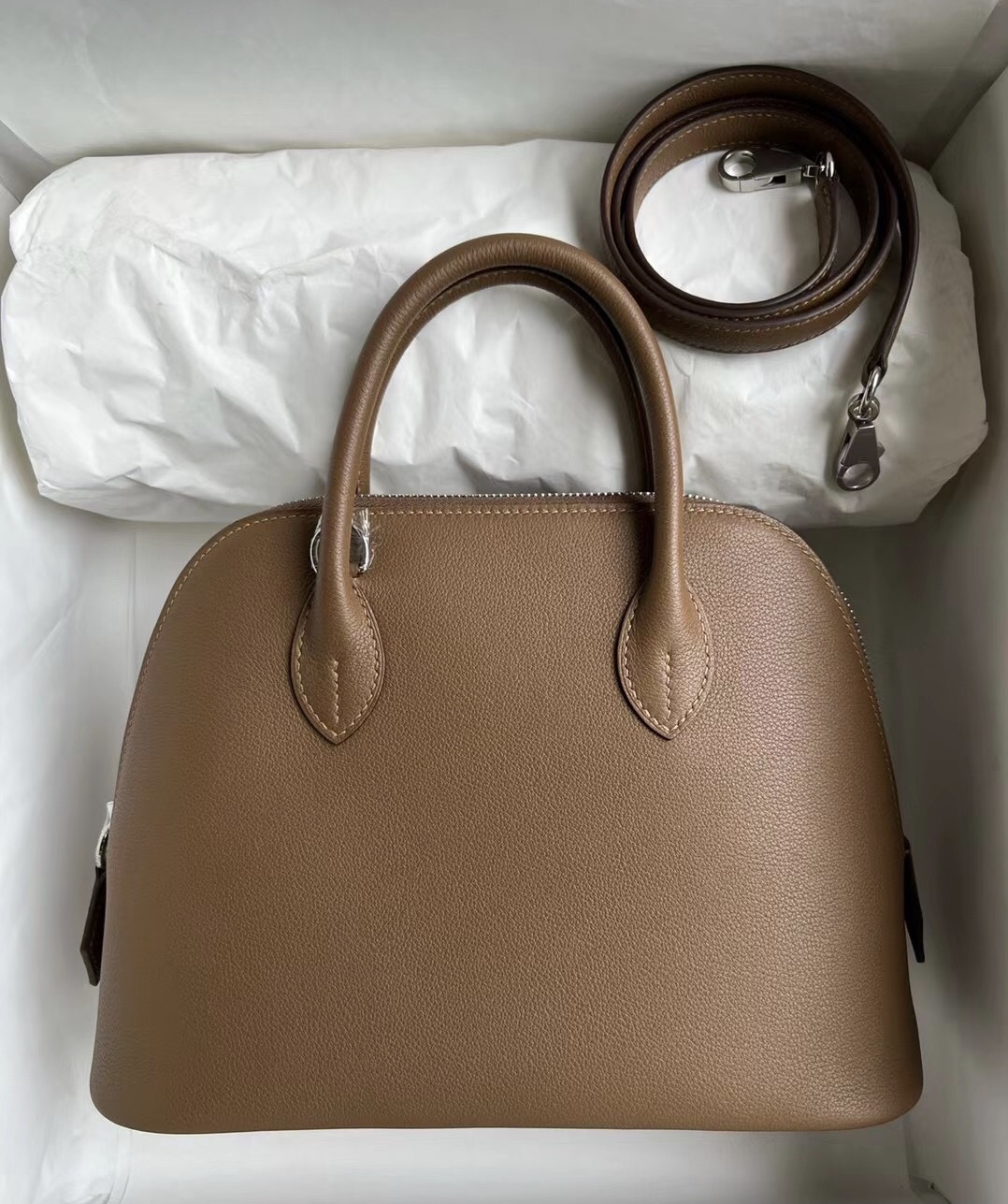 Malaysia Hermès Bolide 25 Evercolor D0 beige de weimer拼4B Biscuit PHW