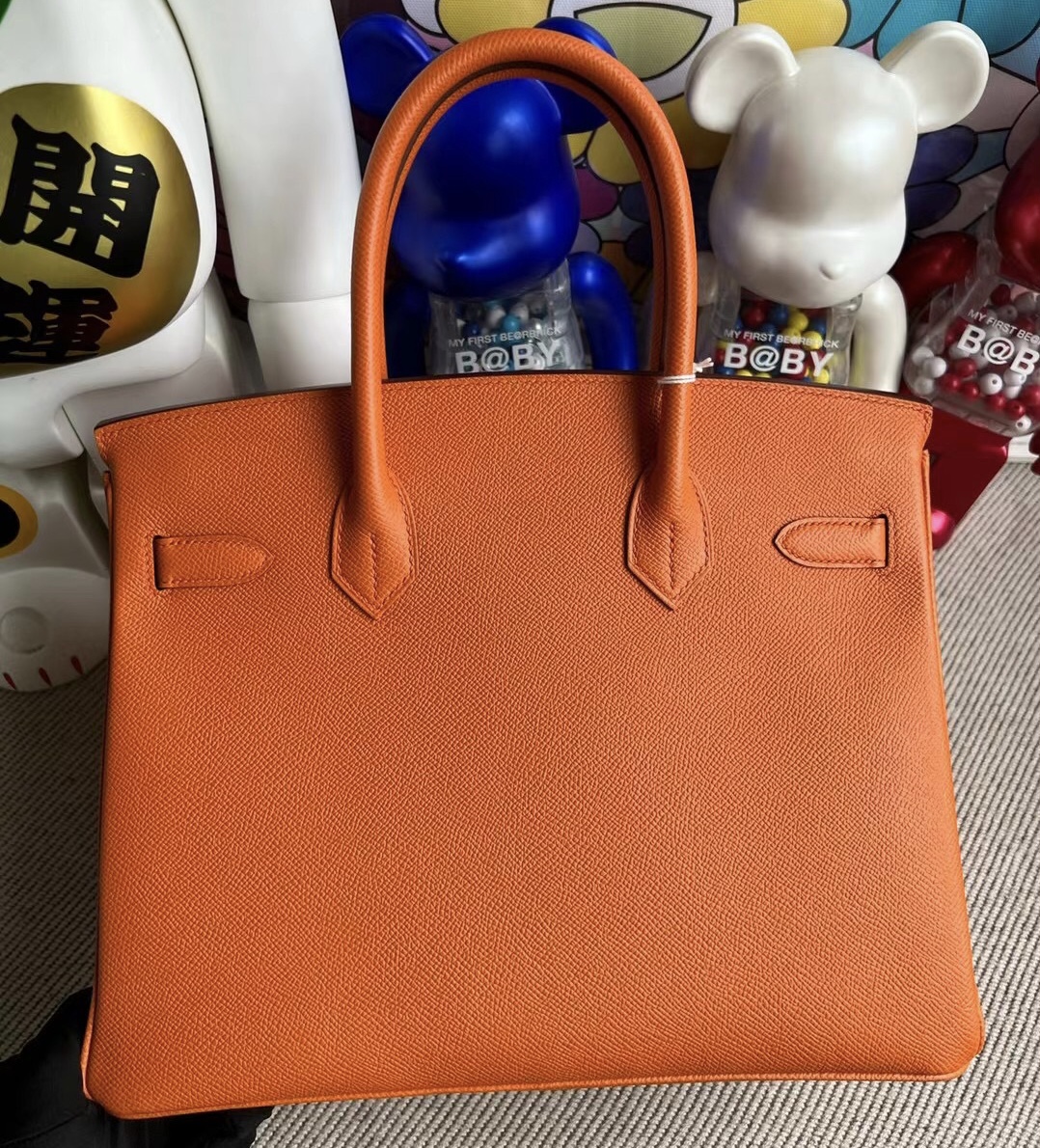 馬來西亞愛馬仕鉑金包30價格 Hermès Birkin 30 Epsom 93 Orange 橙色 金扣