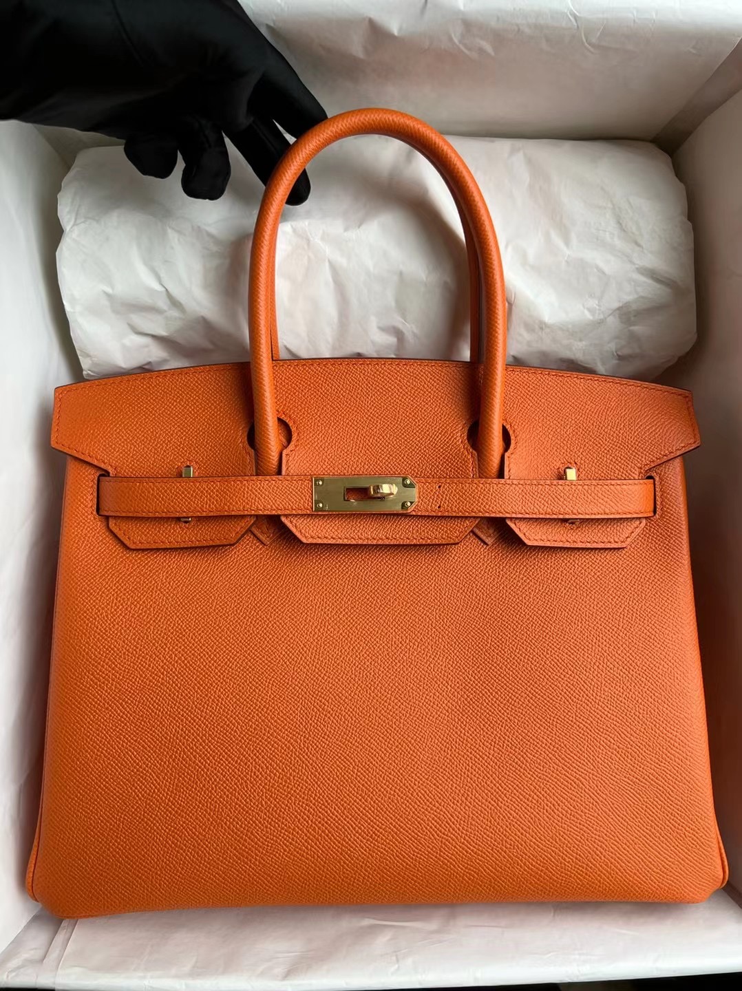 馬來西亞愛馬仕鉑金包30價格 Hermès Birkin 30 Epsom 93 Orange 橙色 金扣