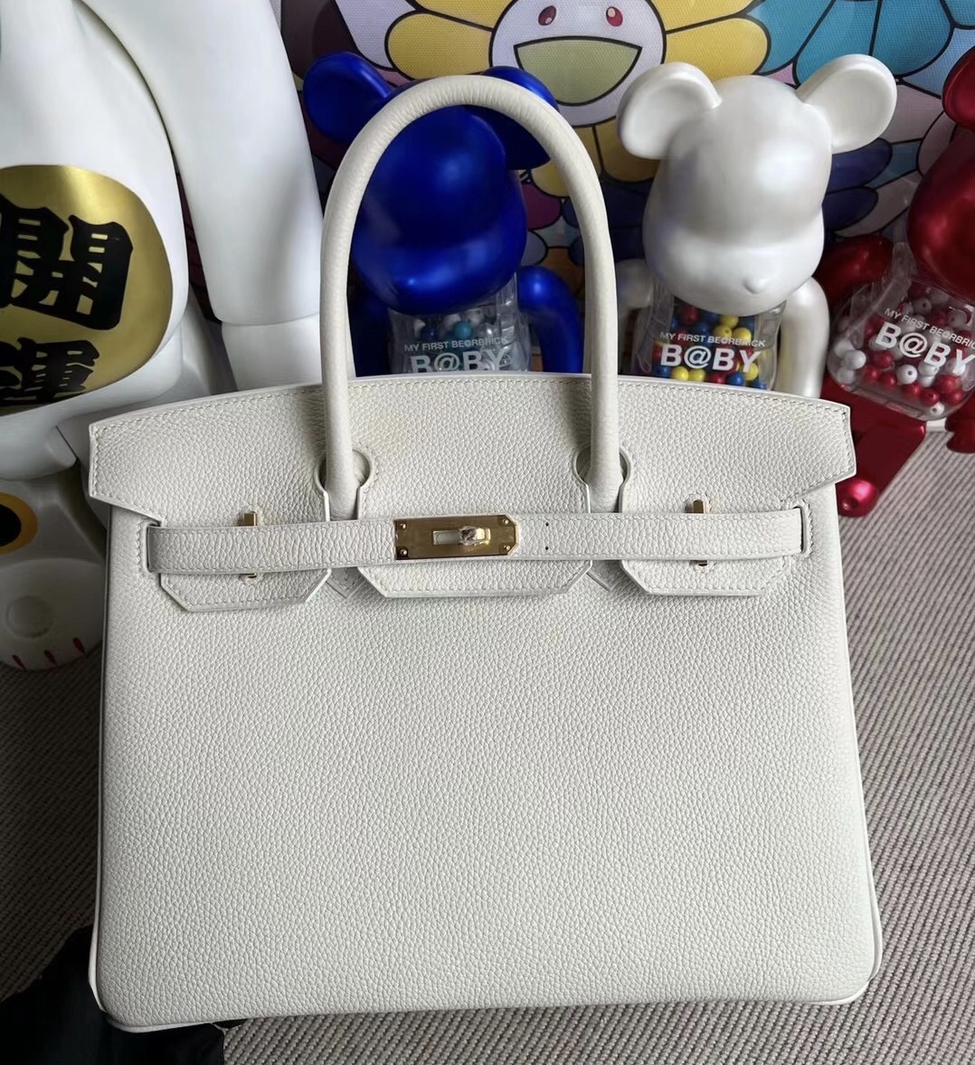 新加坡愛馬仕鉑金包30價格 Hermès Birkin 30 Togo 01 Pure white 純白色 金扣