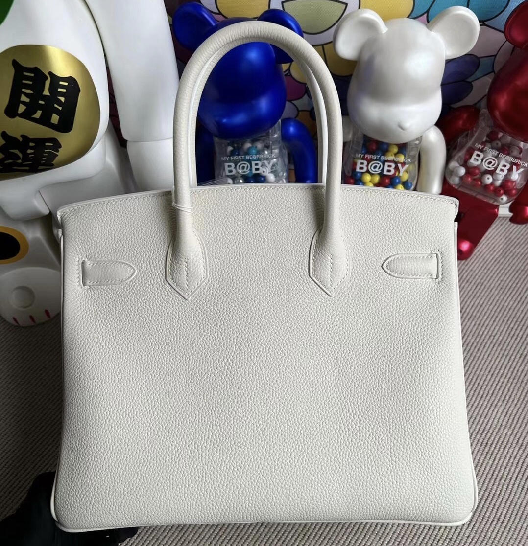 新加坡愛馬仕鉑金包30價格 Hermès Birkin 30 Togo 01 Pure white 純白色 金扣