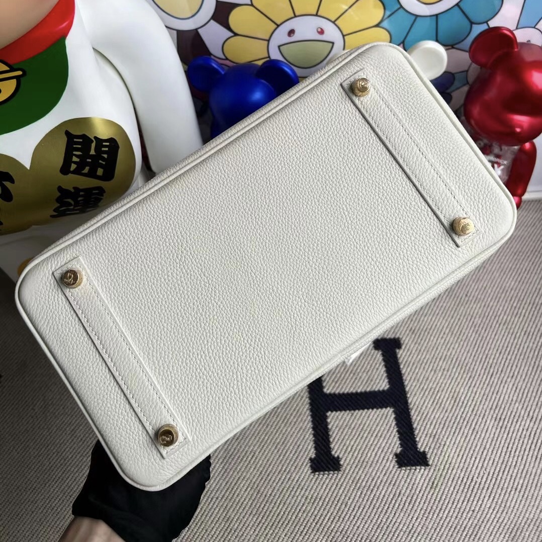 新加坡愛馬仕鉑金包30價格 Hermès Birkin 30 Togo 01 Pure white 純白色 金扣