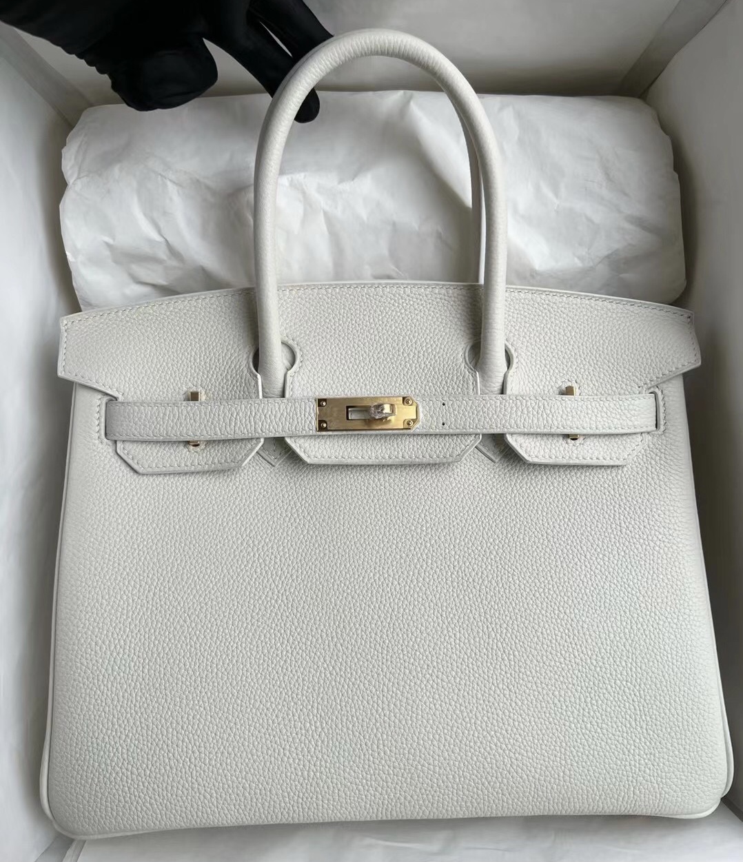 新加坡愛馬仕鉑金包30價格 Hermès Birkin 30 Togo 01 Pure white 純白色 金扣