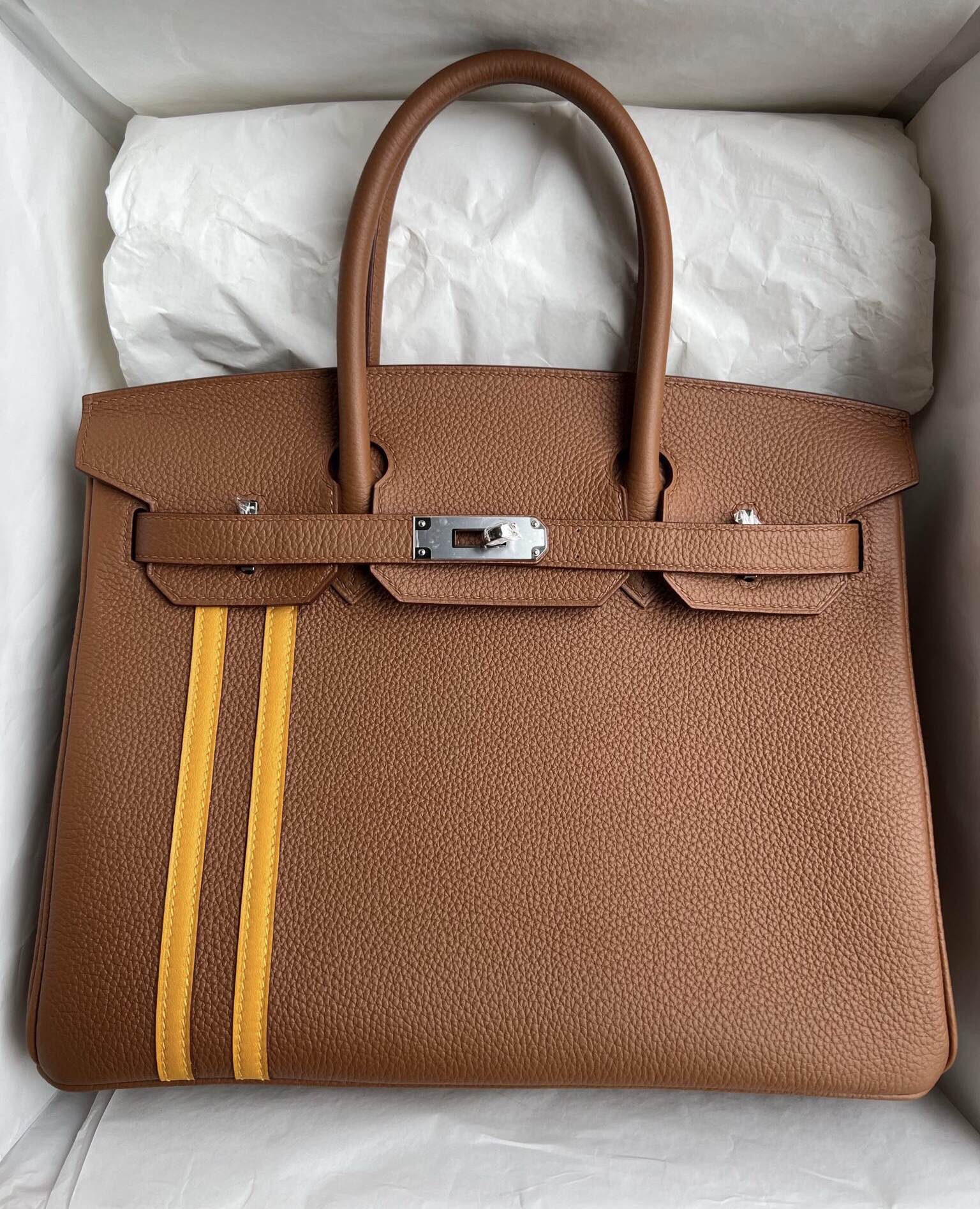 Singapore Hermès Birkin 30 Togo 37 Gold 雙杠 9D Jaune Ambe 琥珀黃 銀扣