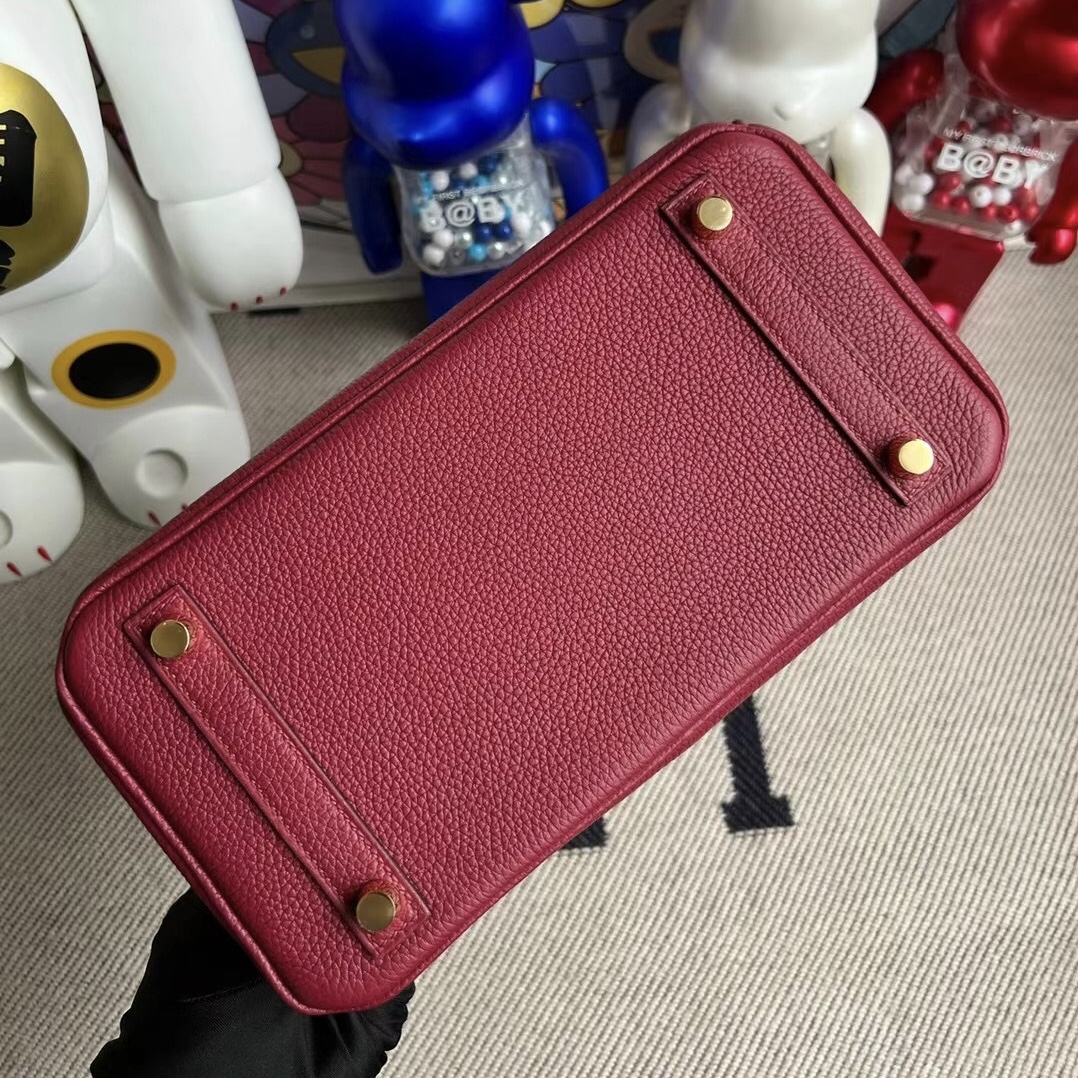 Canada Hermès Birkin 25 Togo K1 Rouge Grenat 石榴紅 金扣 全手工蜜蠟線縫制