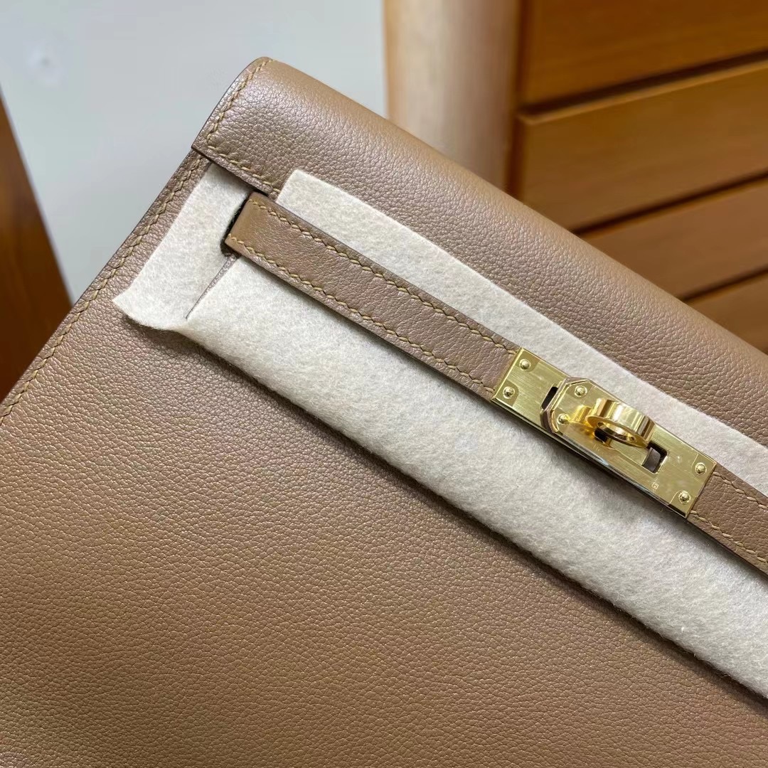 Indonesia Hermes Kelly Danse Evercolor D0 beige de weimer 威犬馬米色