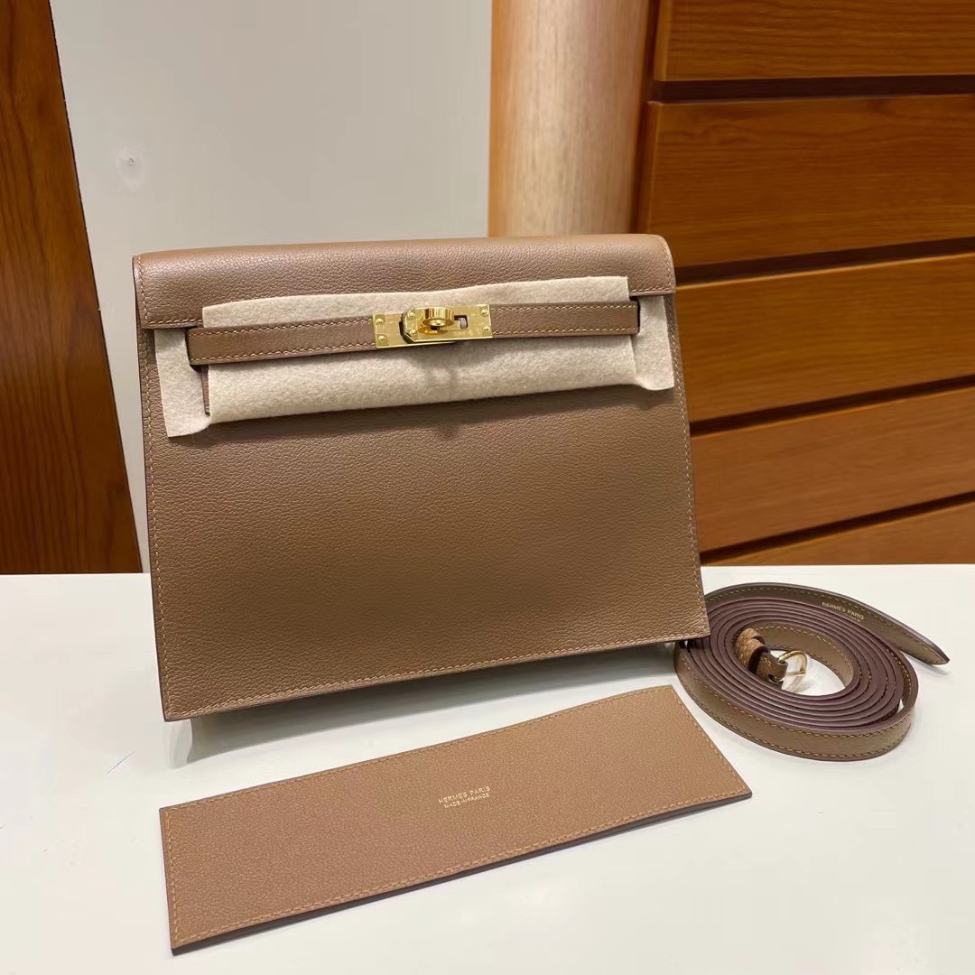 Indonesia Hermes Kelly Danse Evercolor D0 beige de weimer 威犬馬米色