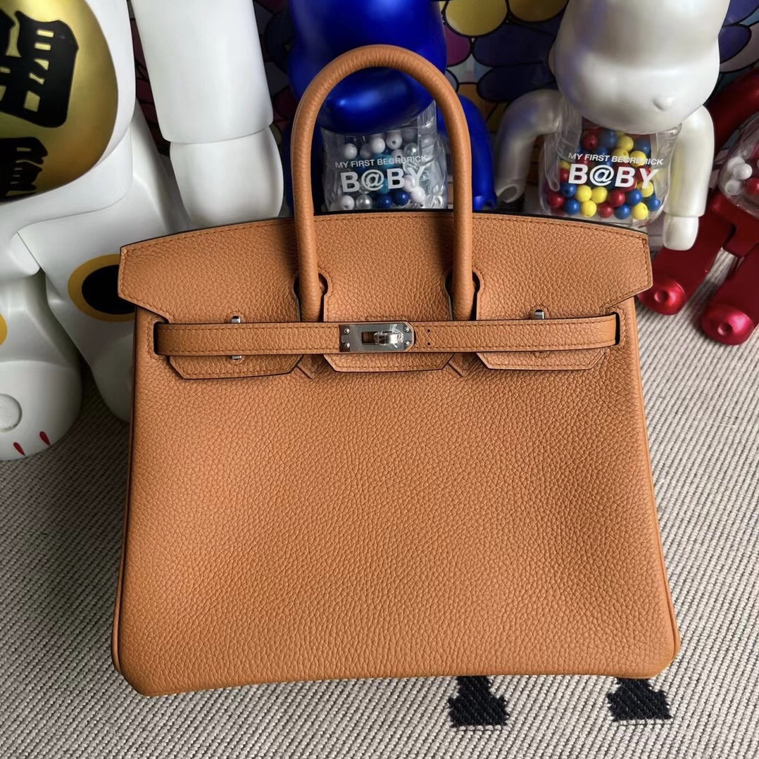 Singapore Hermès Birkin 25 Togo I9 Abricot 杏黃色內拼9R Lime 檸檬黃銀扣