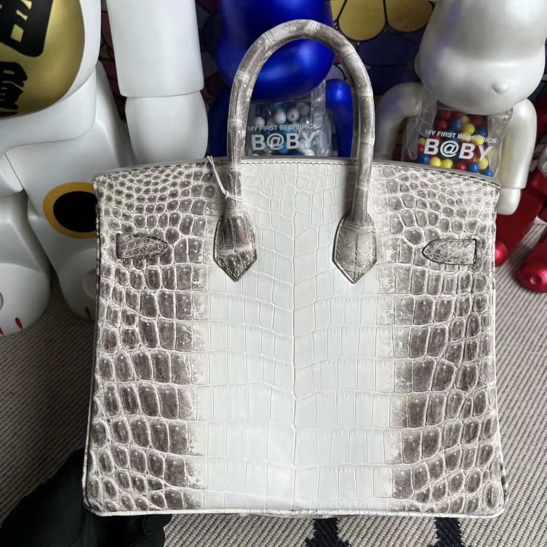 愛馬仕現貨喜馬拉雅 Singapore Hermès Birkin 25 BLANC Himalayan Crocodile