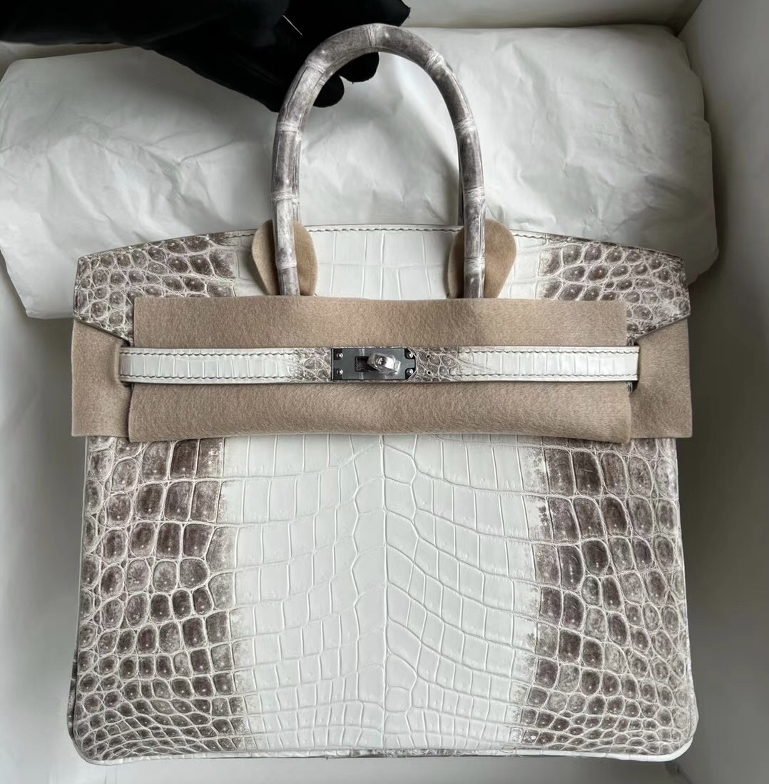 愛馬仕現貨喜馬拉雅 Singapore Hermès Birkin 25 BLANC Himalayan Crocodile