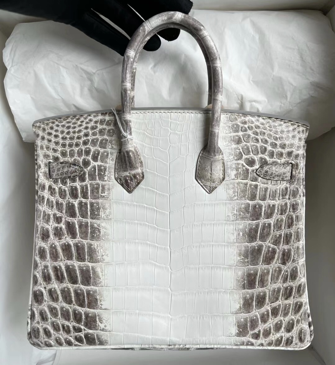 愛馬仕現貨喜馬拉雅 Singapore Hermès Birkin 25 BLANC Himalayan Crocodile