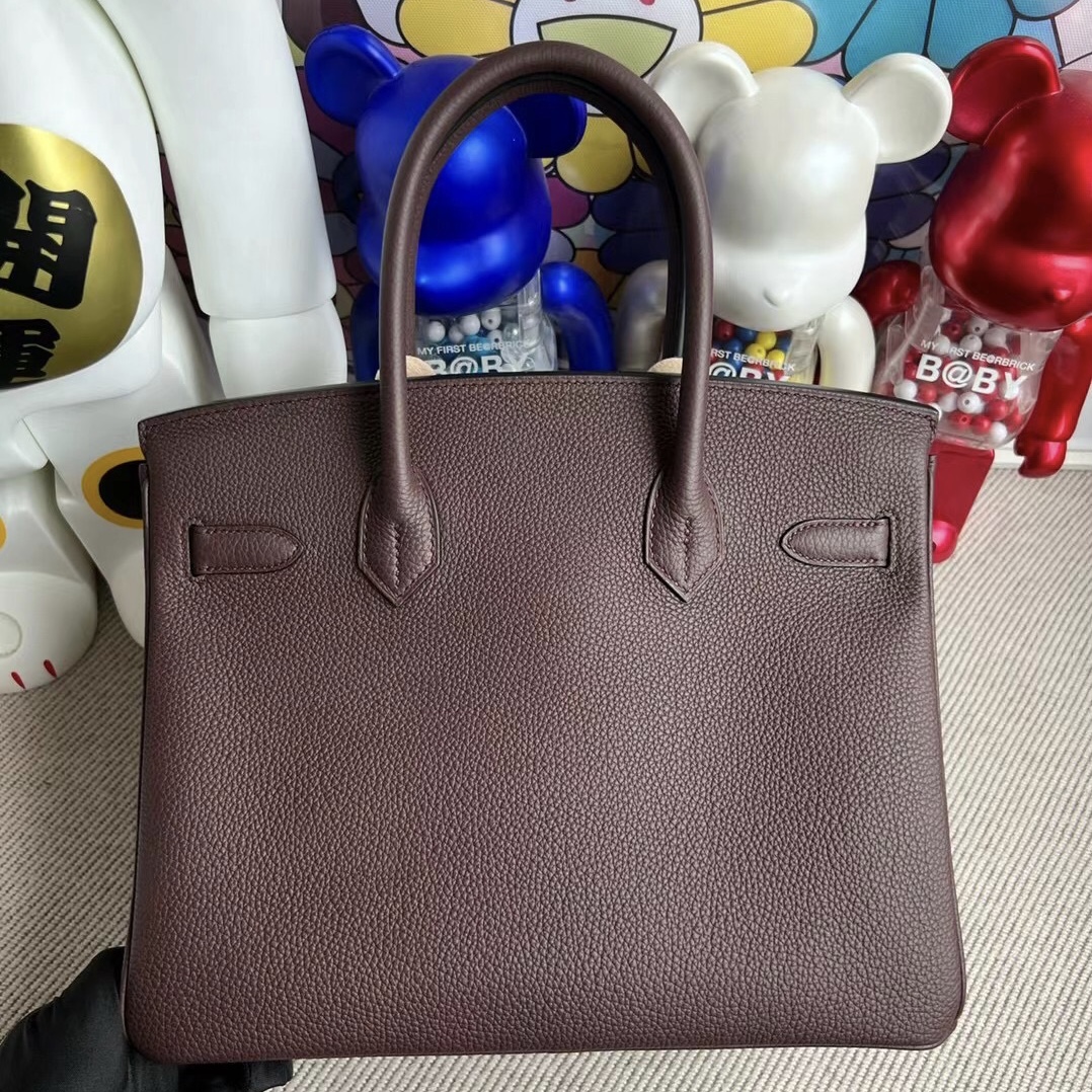 臺灣愛馬仕官方網址 Hermès Birkin 30 Togo 原廠皮革 0G Rouge Sellier 馬鞍紅 金扣