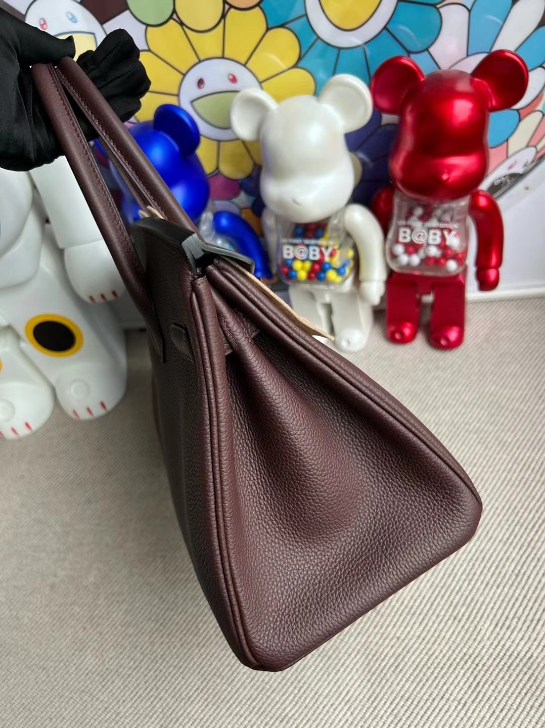 臺灣愛馬仕官方網址 Hermès Birkin 30 Togo 原廠皮革 0G Rouge Sellier 馬鞍紅 金扣