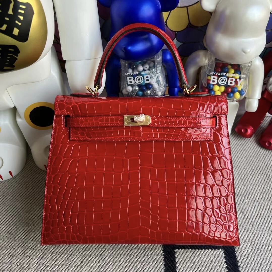 Hermès Kelly 25cm CC95 Braise 法拉利紅 亮面尼羅鱷魚 Shiny Nilo Crocodile