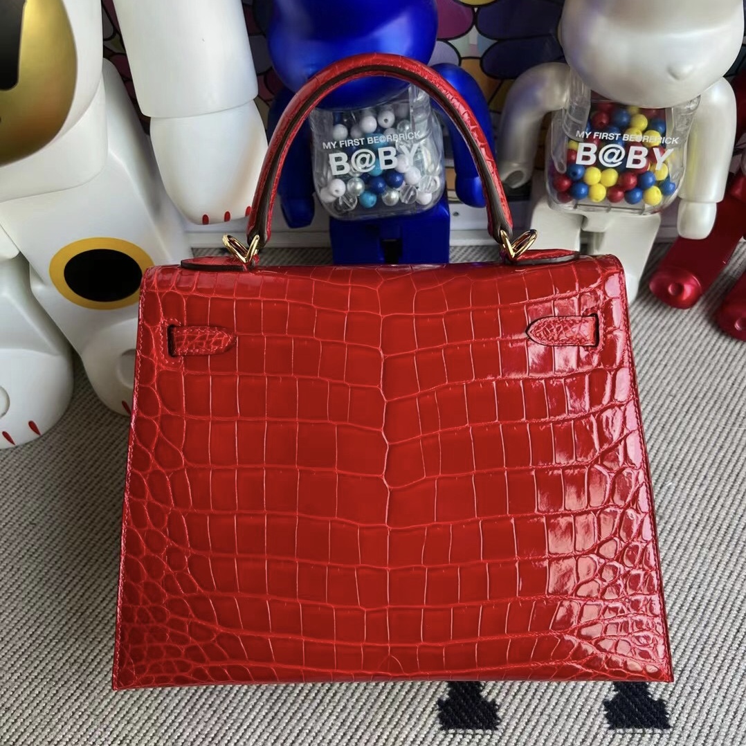 Hermès Kelly 25cm CC95 Braise 法拉利紅 亮面尼羅鱷魚 Shiny Nilo Crocodile