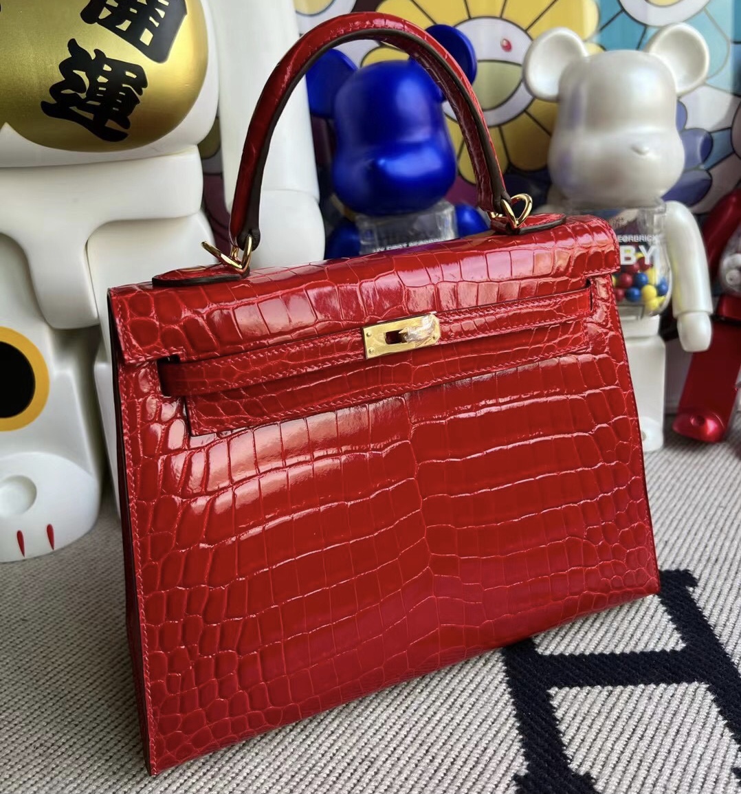 Hermès Kelly 25cm CC95 Braise 法拉利紅 亮面尼羅鱷魚 Shiny Nilo Crocodile