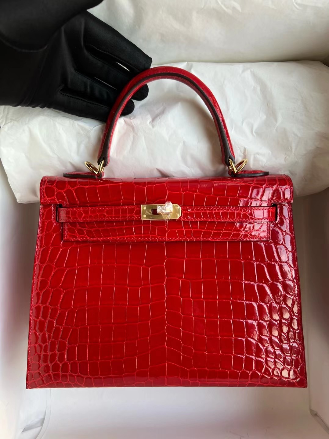 Hermès Kelly 25cm CC95 Braise 法拉利紅 亮面尼羅鱷魚 Shiny Nilo Crocodile