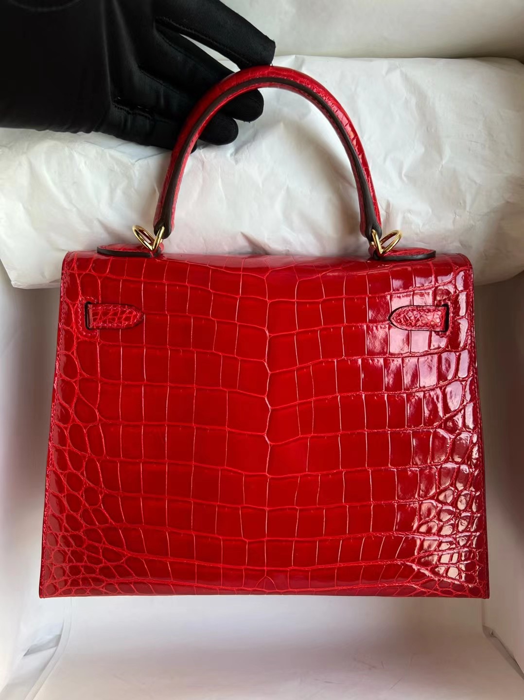 Hermès Kelly 25cm CC95 Braise 法拉利紅 亮面尼羅鱷魚 Shiny Nilo Crocodile