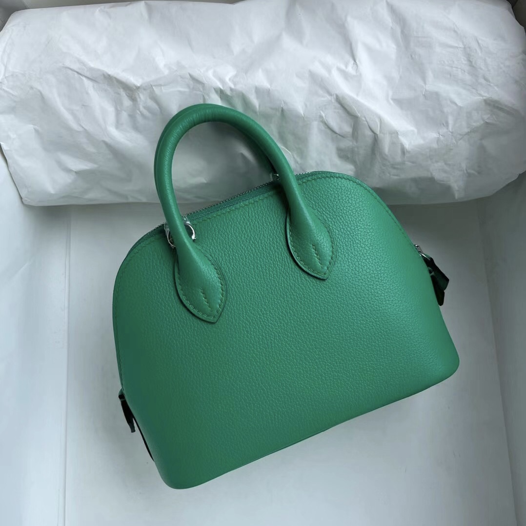 Singapore Hermès Bolide 1923 mini Evercolor 6W Menthe 薄荷綠 銀扣