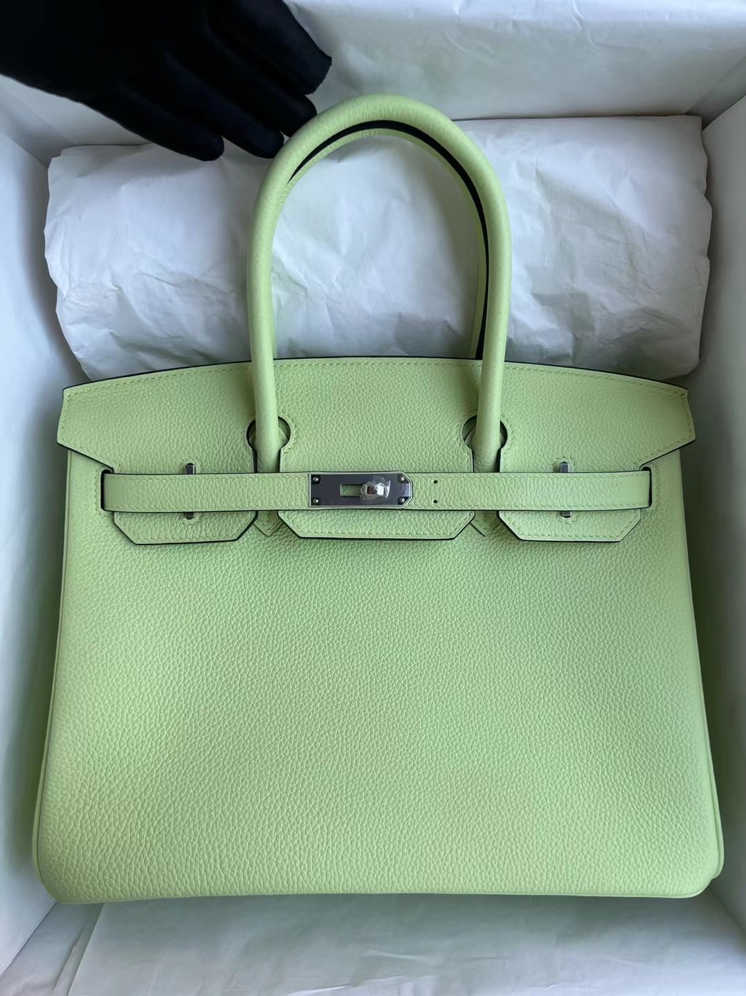 Qatar Doha Hermès Bag price and pictures Birkin 30 Togo Vert Absinthe U 刻