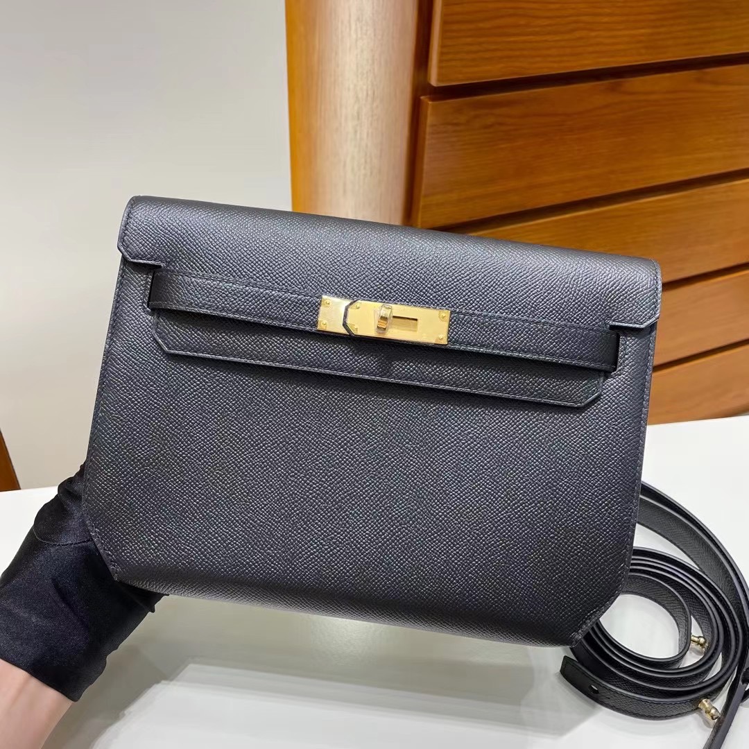 Hermès Bag price and pictures Kelly depeches 25 Epsom Noir Gold hardware