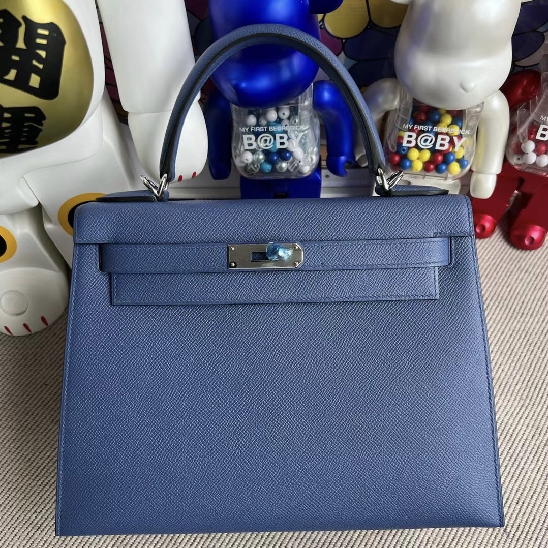 Singapore Kuala Lumpur Hermes Kelly 28 Epsom 7E Bleu Brighton 明藍色