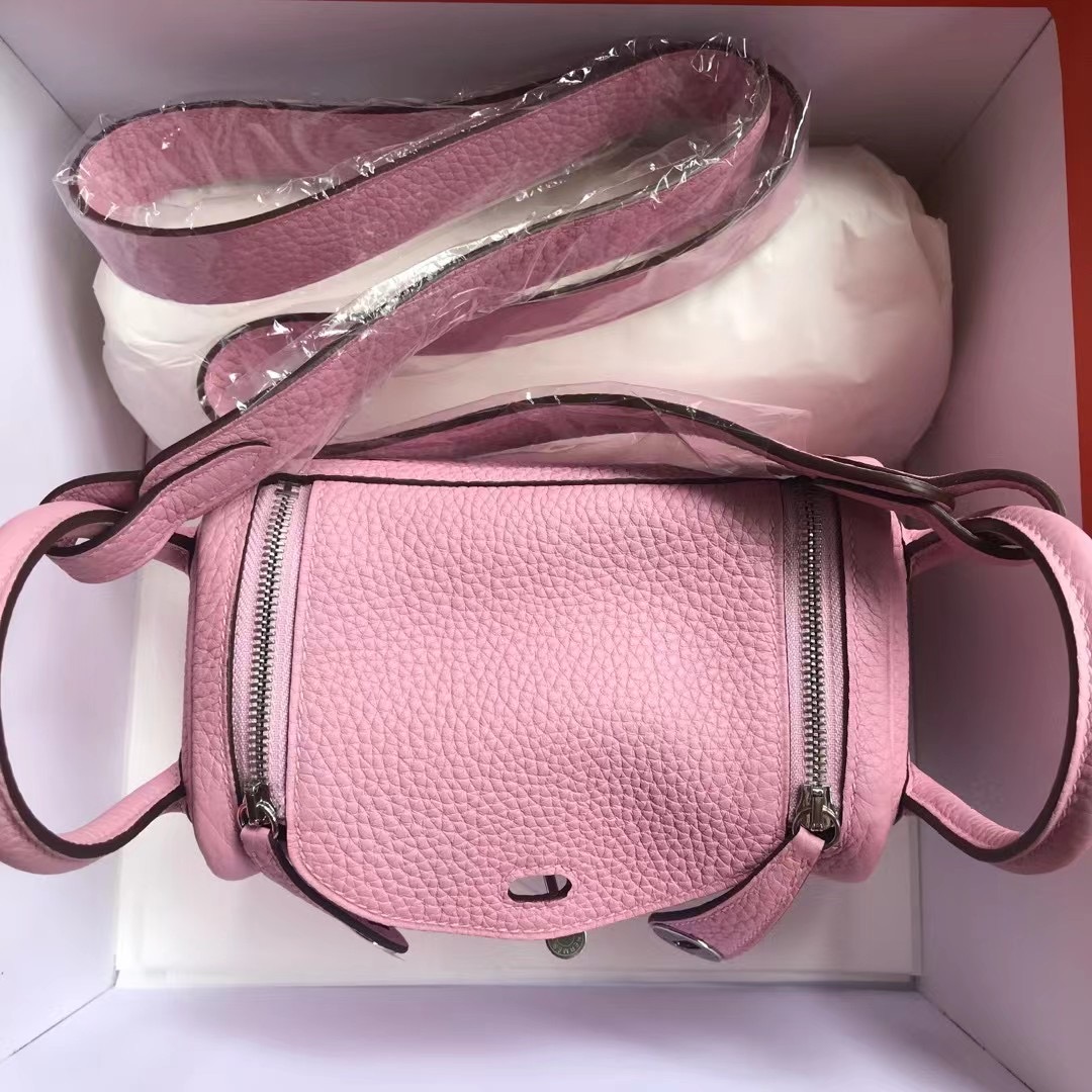 Hermès Lindy Mini Taurillon Clemence X9 Mauve Sylvestre 錦葵紫 銀扣