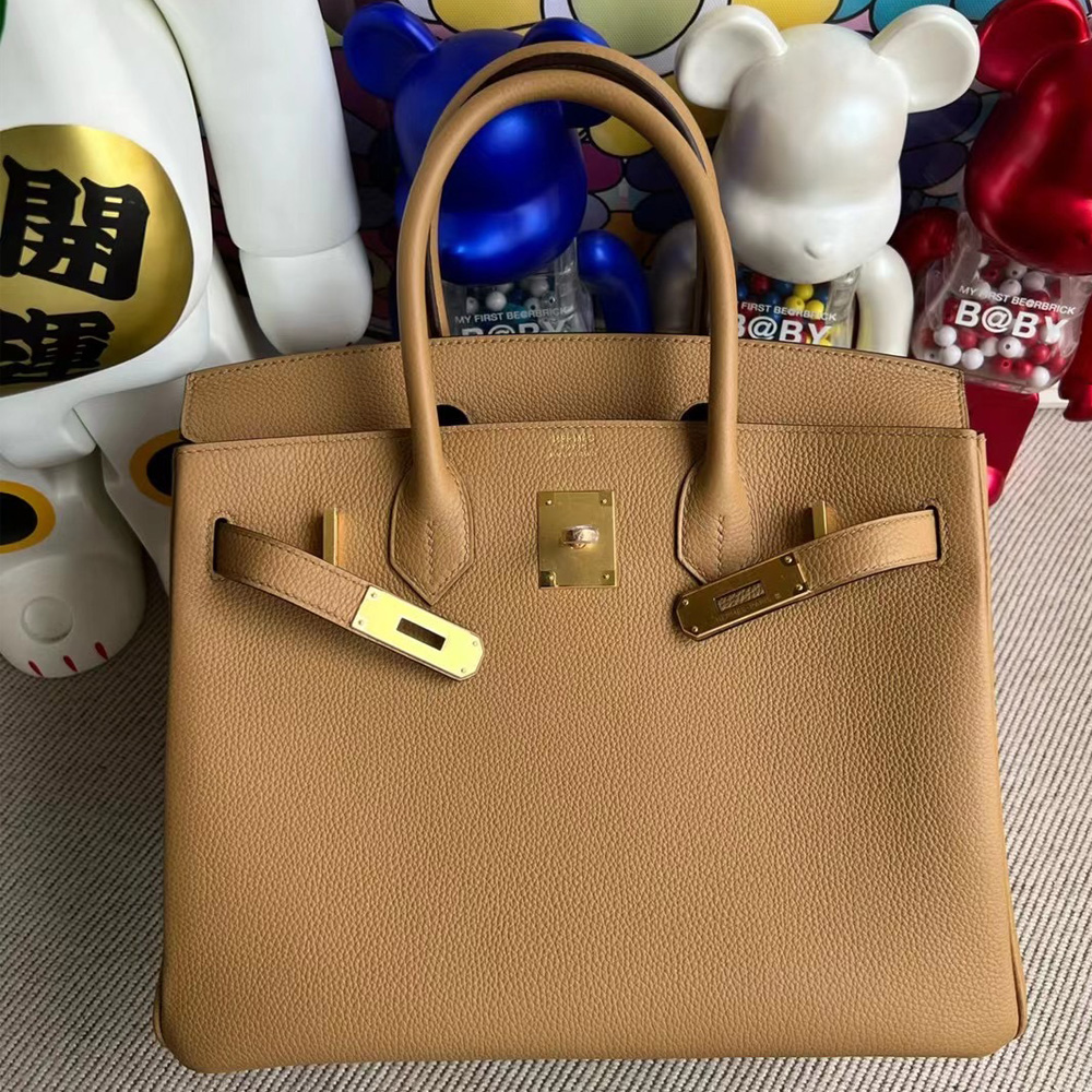 hermes stock price Birkin 30cm Togo Leather CC4B Biscuit 餅幹色 GHW