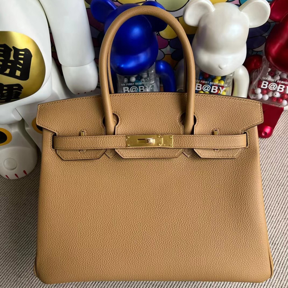 hermes stock price Birkin 30cm Togo Leather CC4B Biscuit 餅幹色 GHW