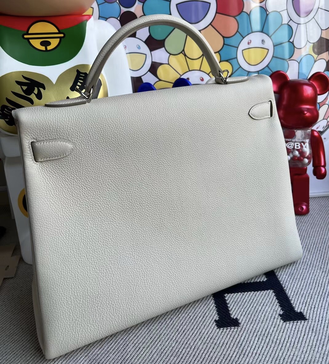 新加坡愛馬仕包包價格 Singapore Hermes Kelly 40cm Togo 10 Craie 奶昔白 銀扣