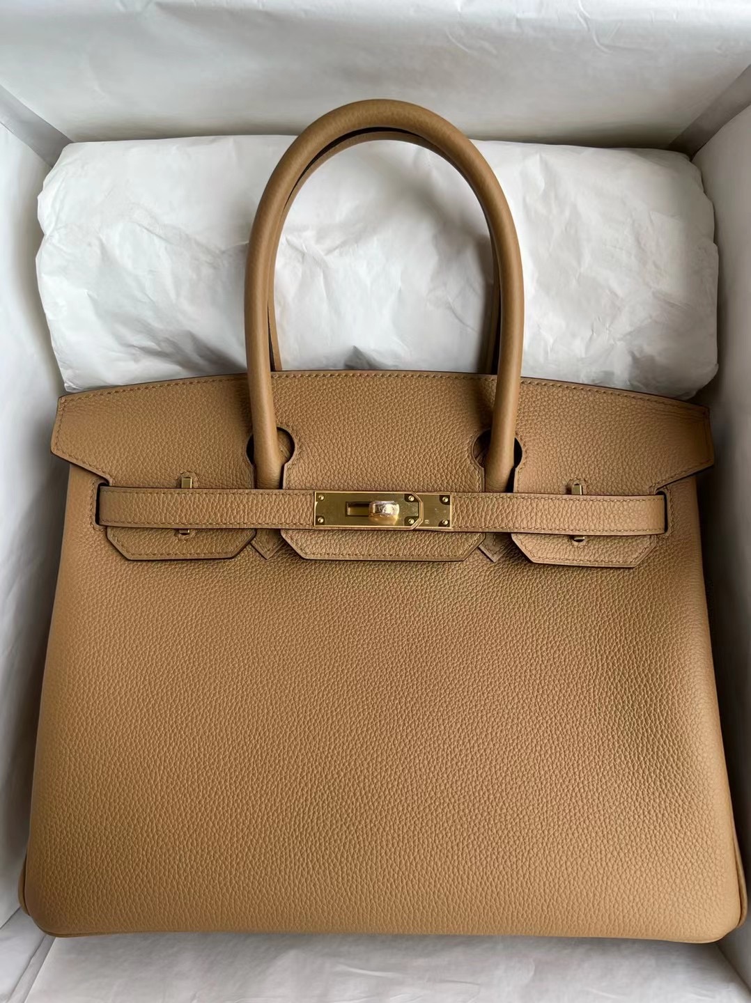 hermes stock price Birkin 30cm Togo Leather CC4B Biscuit 餅幹色 GHW