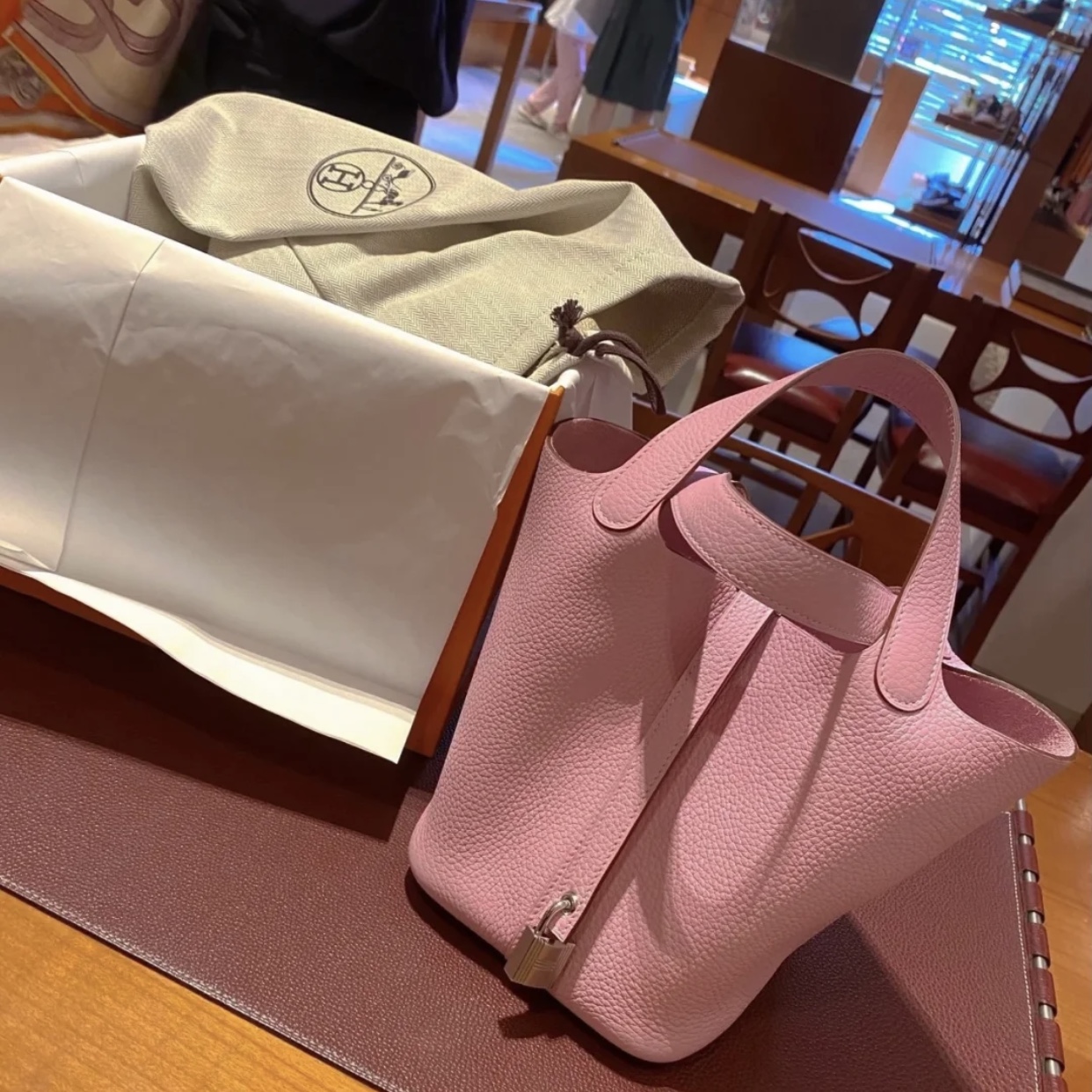 Hermes Picotin Lock 18cm 3Q Rose Sakura 櫻花粉 taurillon Clemence