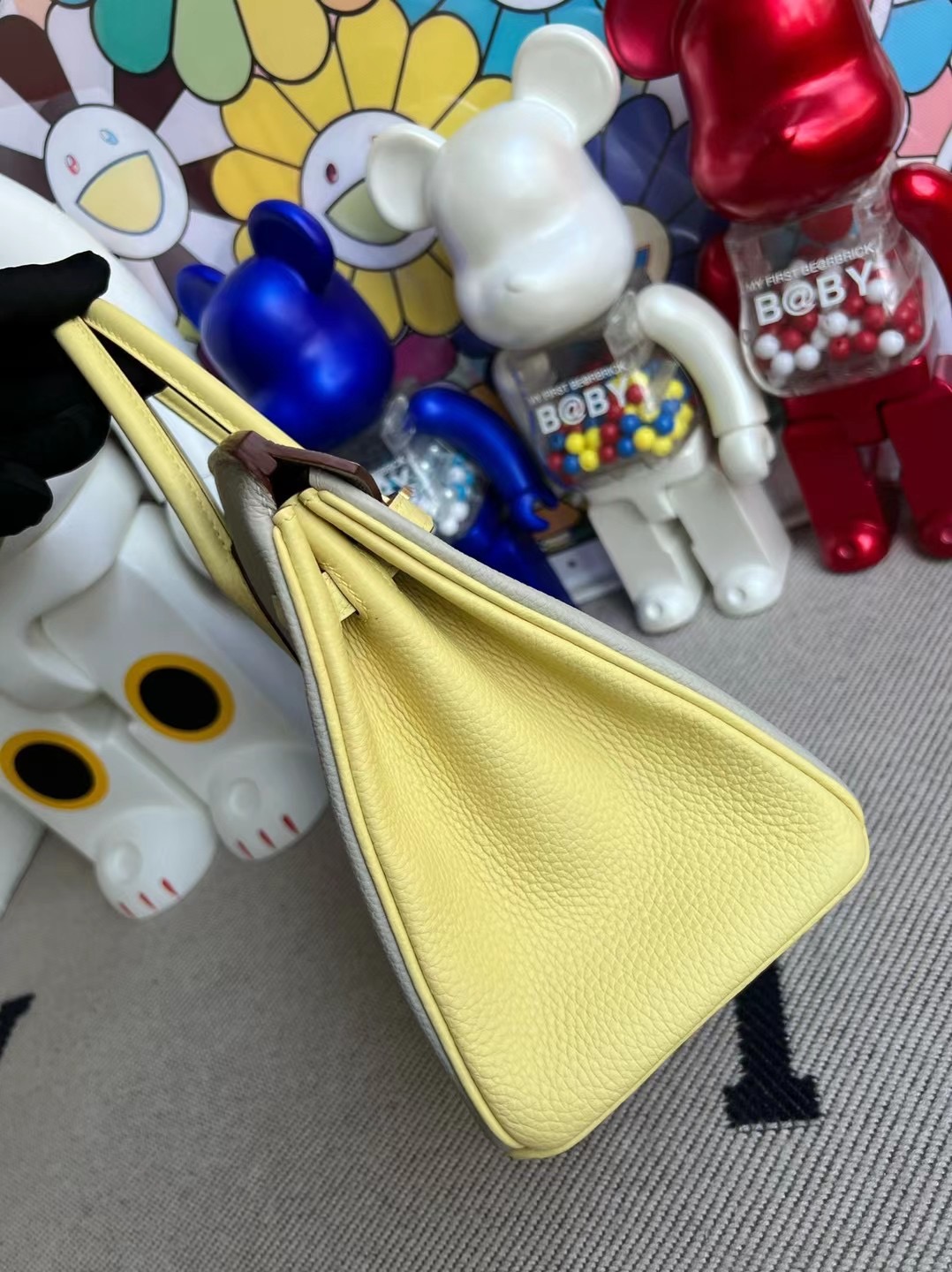 Hermes Birkin 25 HSS Togo 80 Gris Perle 珍珠灰/1Z jaune poussin 小雞黃 拉絲金扣