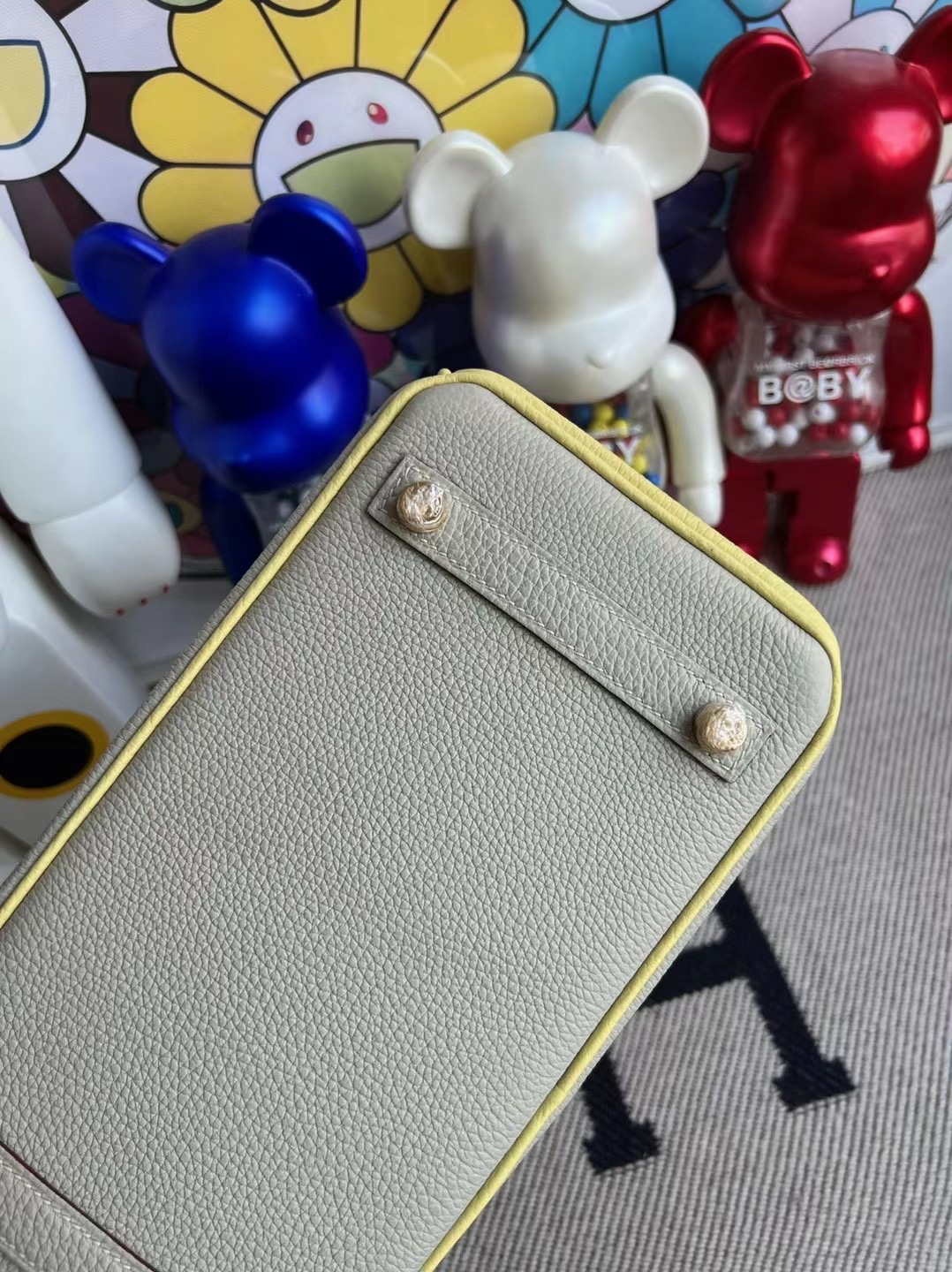 Hermes Birkin 25 HSS Togo 80 Gris Perle 珍珠灰/1Z jaune poussin 小雞黃 拉絲金扣