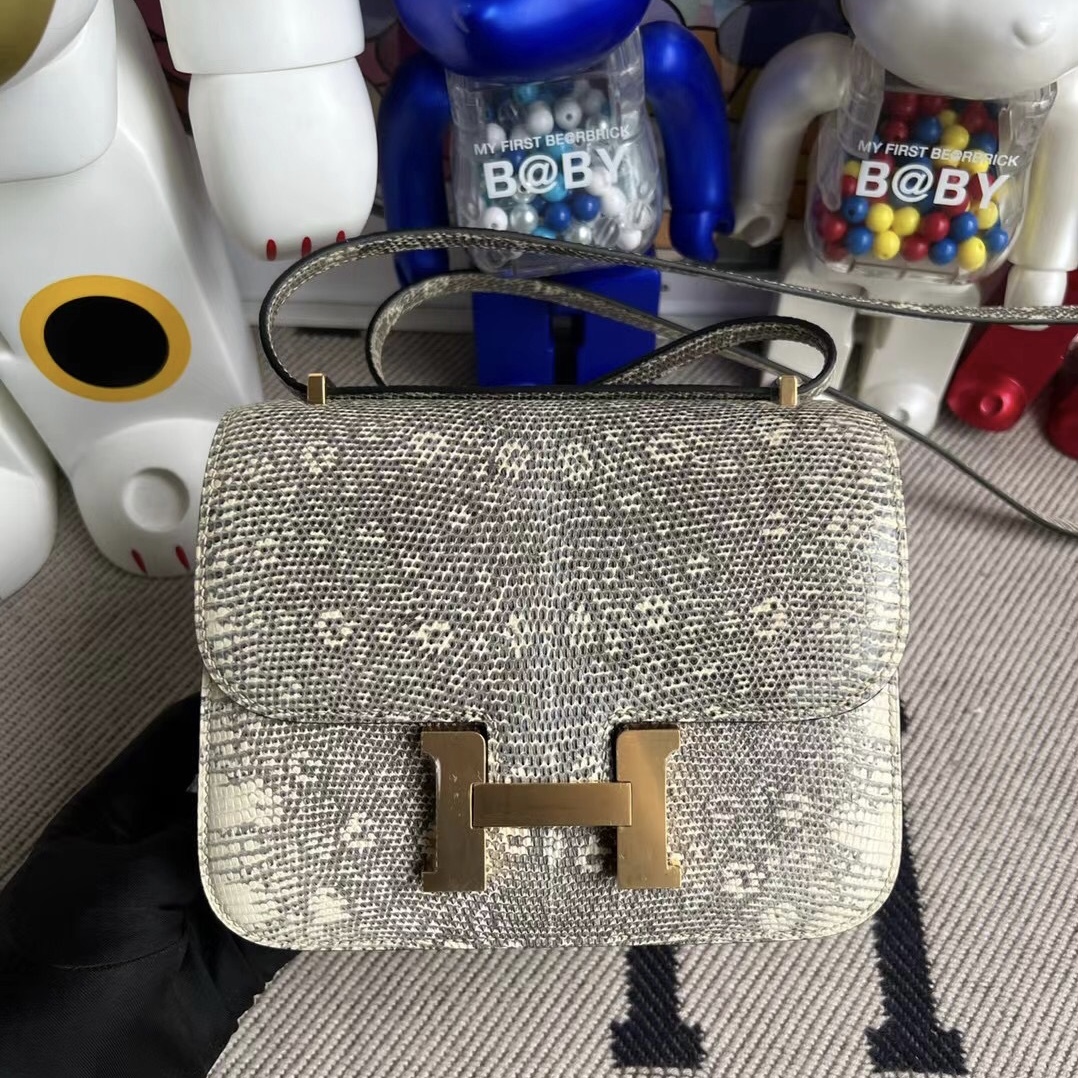 阿聯酋迪拜 Dubai United Arab Emirates Hermès Constance 18cm Lizard GHW