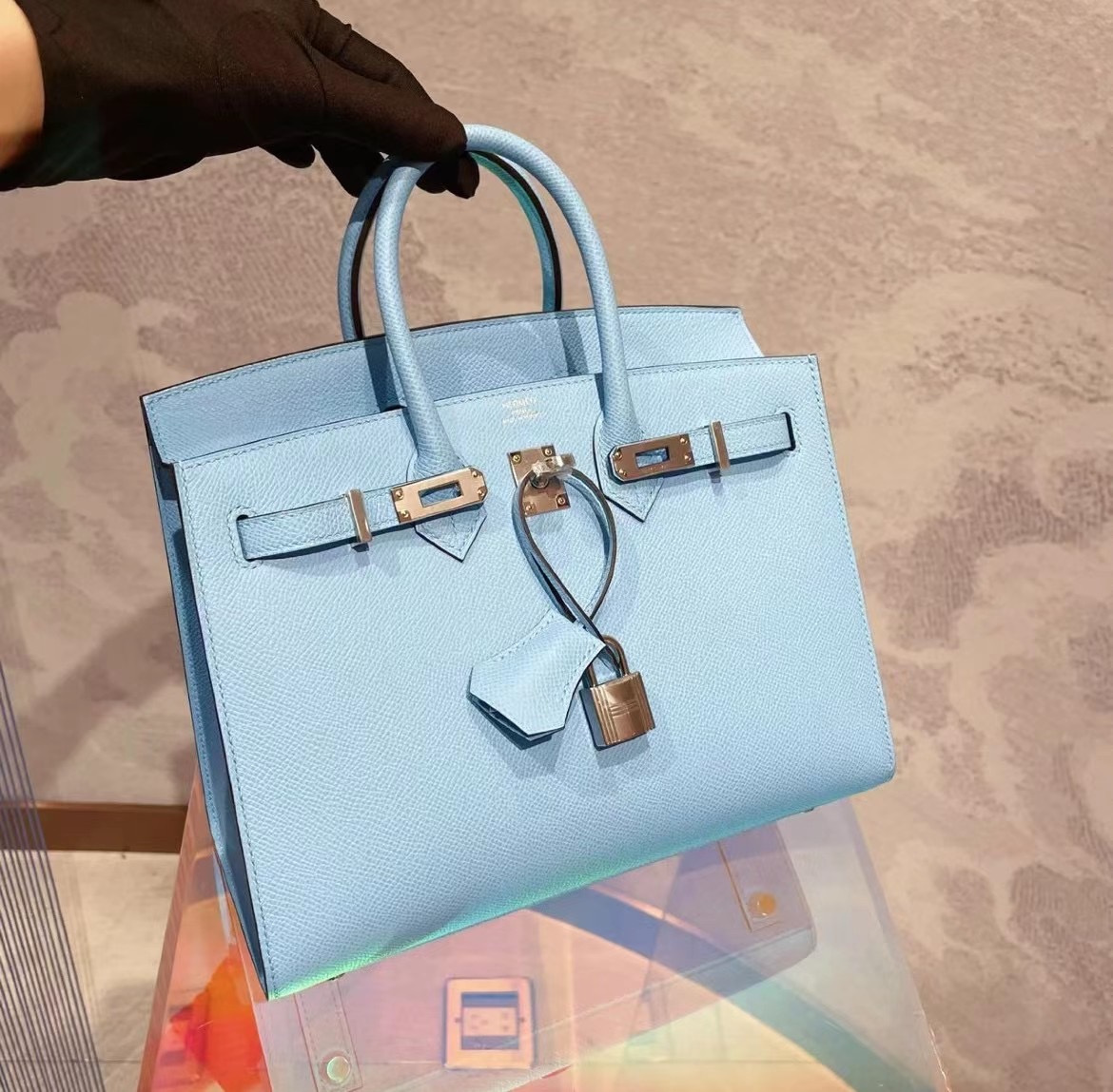 Dubai United Arab Emirates Hermès Birkin 25 外縫 Sellier Epsom 7N Celeste 天藍色