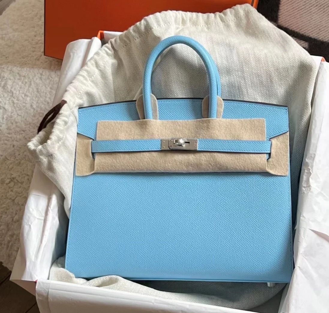 Dubai United Arab Emirates Hermès Birkin 25 外縫 Sellier Epsom 7N Celeste 天藍色