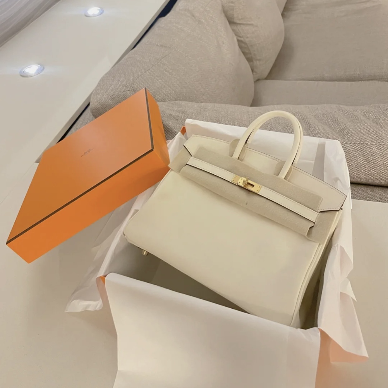 愛馬仕包包價格 Hermes Birkin 25cm Swift i2 Nate 奶油白 金扣