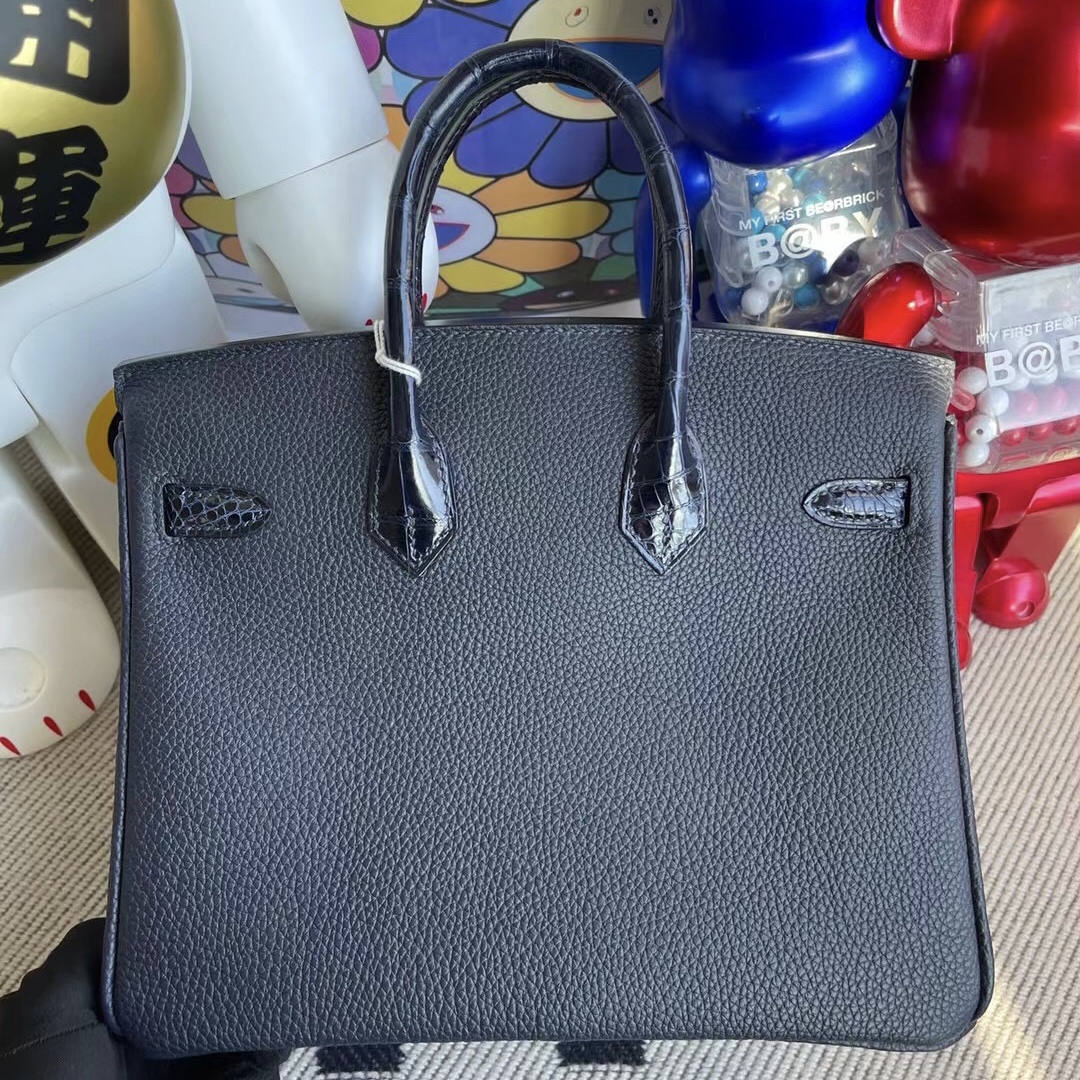 愛馬仕中國官方網站 Hermes Birkin 25 Touch 2Z Blue nuit 午夜藍/亮面尼羅鱷魚