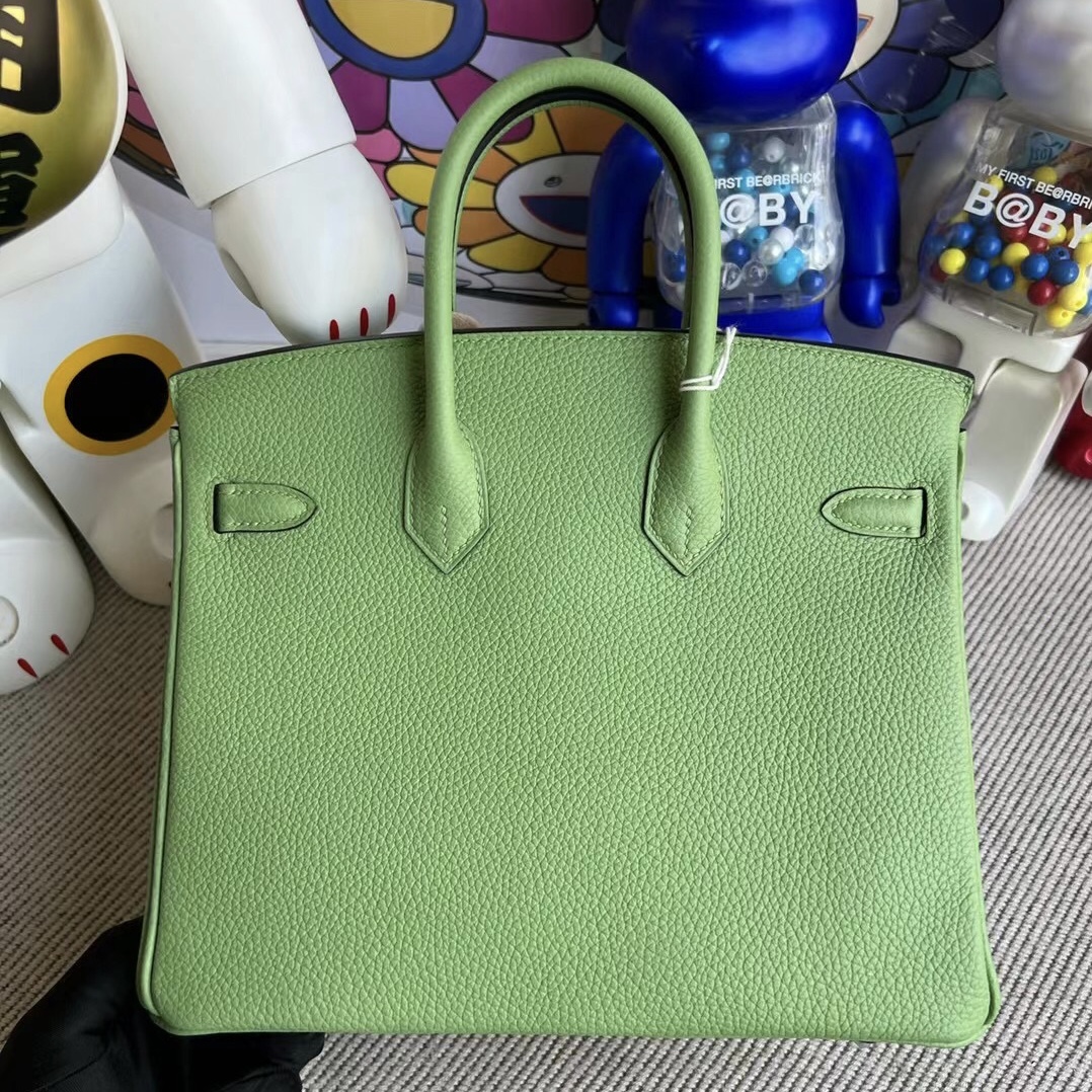 愛馬仕官網中國官方網站 Hermes Birkin 25 Togo 3I Vert Criquet 牛油果綠