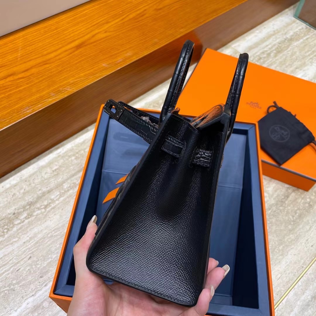 愛馬仕birkin20 限量小房子 Hermes Birkin 20cm Sellier Faubourg 特別版黑色黑扣