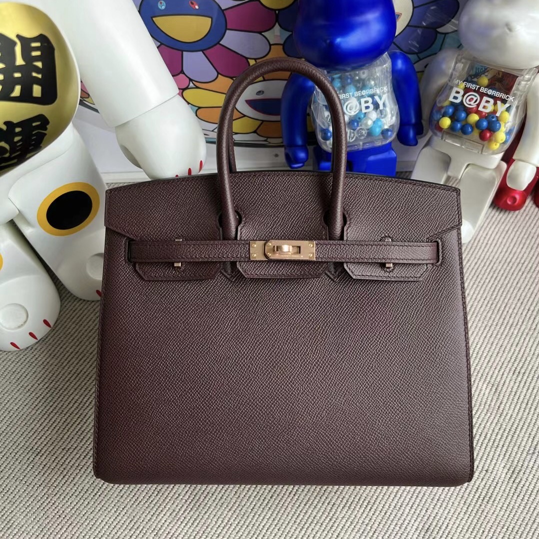 新加坡愛馬仕包包價格 Hermes Birkin 25 Epsom Sellier 0G Rouge Sellier 玫瑰金扣