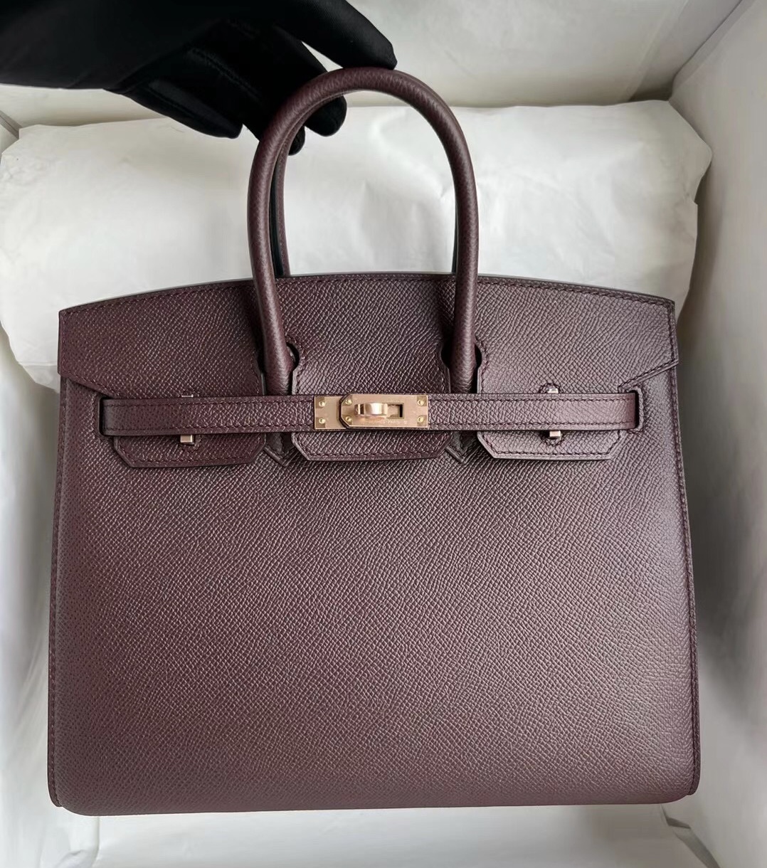 新加坡愛馬仕包包價格 Hermes Birkin 25 Epsom Sellier 0G Rouge Sellier 玫瑰金扣