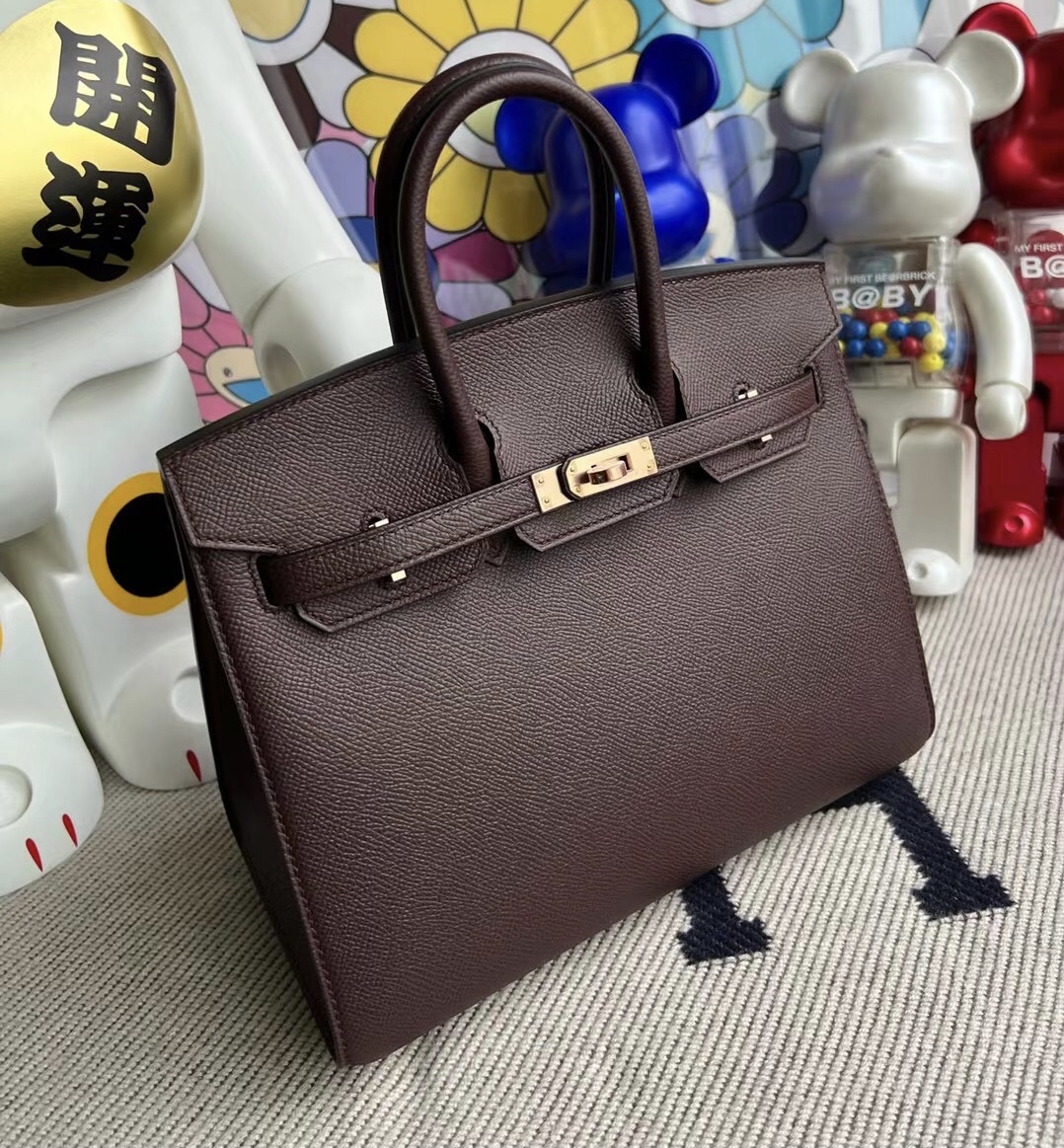 新加坡愛馬仕包包價格 Hermes Birkin 25 Epsom Sellier 0G Rouge Sellier 玫瑰金扣