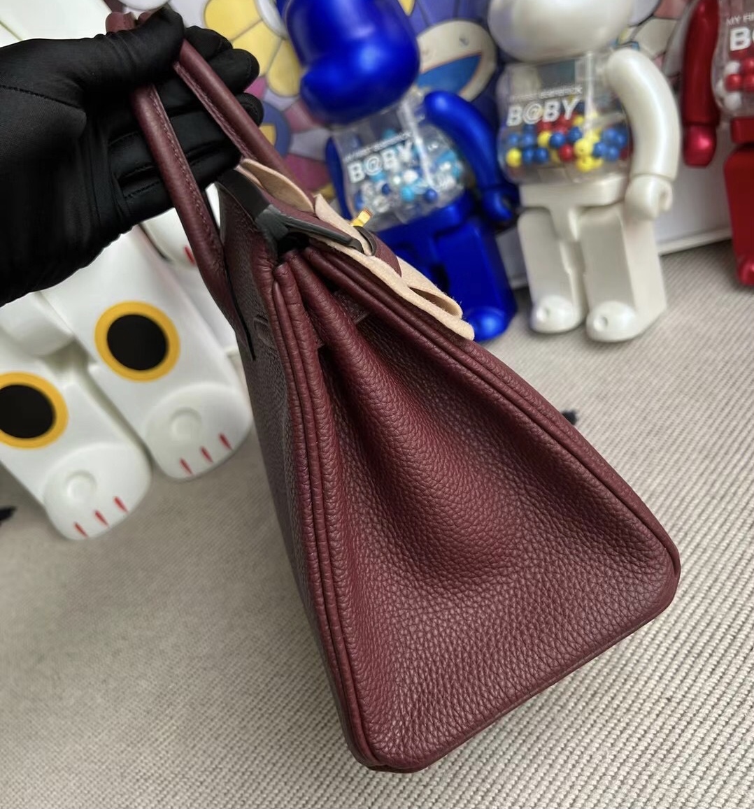 愛馬仕女包 新加坡價格及圖片 Hermes Birkin 25 Togo 57 Bordeaux 波爾多酒紅 金扣